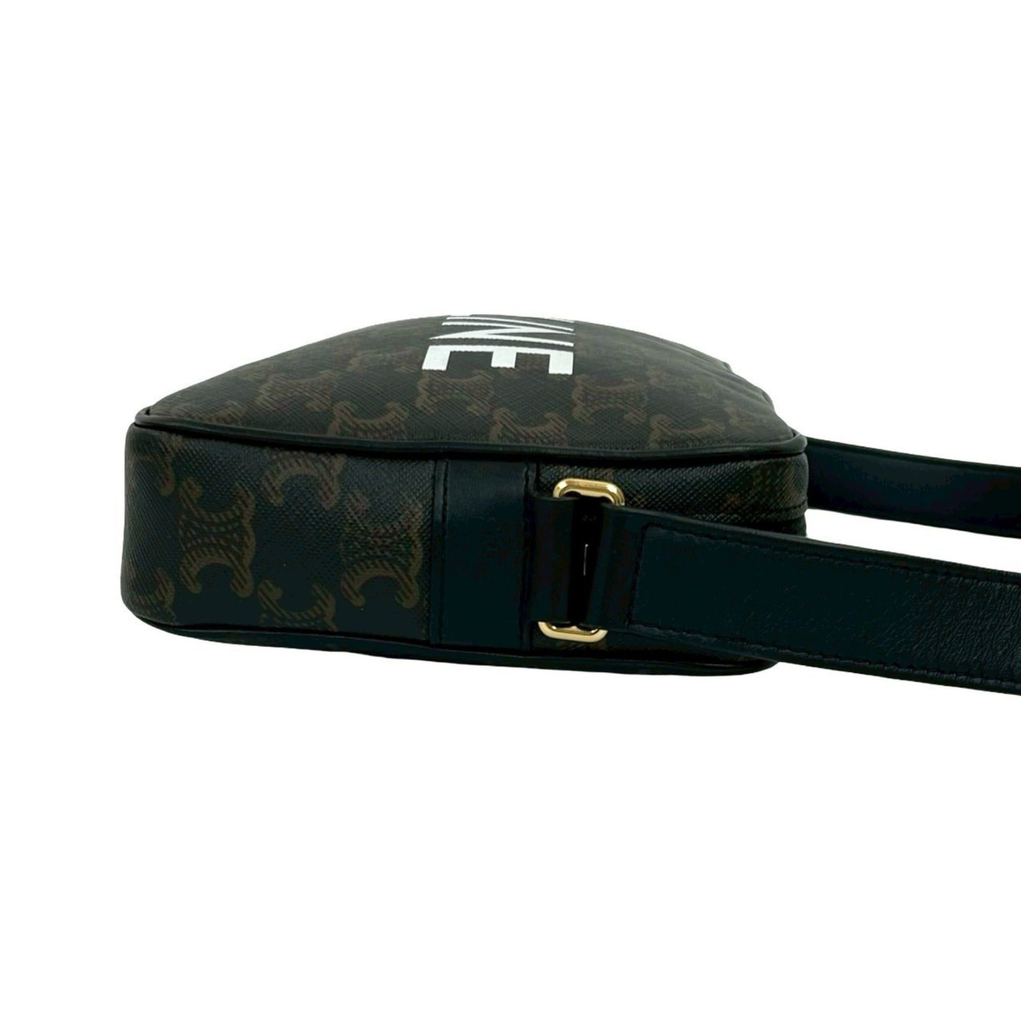Celine CELINE Triomphe Medium Messenger Leather Shoulder Bag/Pochette Sacoche Brown 18203 Size ONE SIZE - 6 Thumbnail