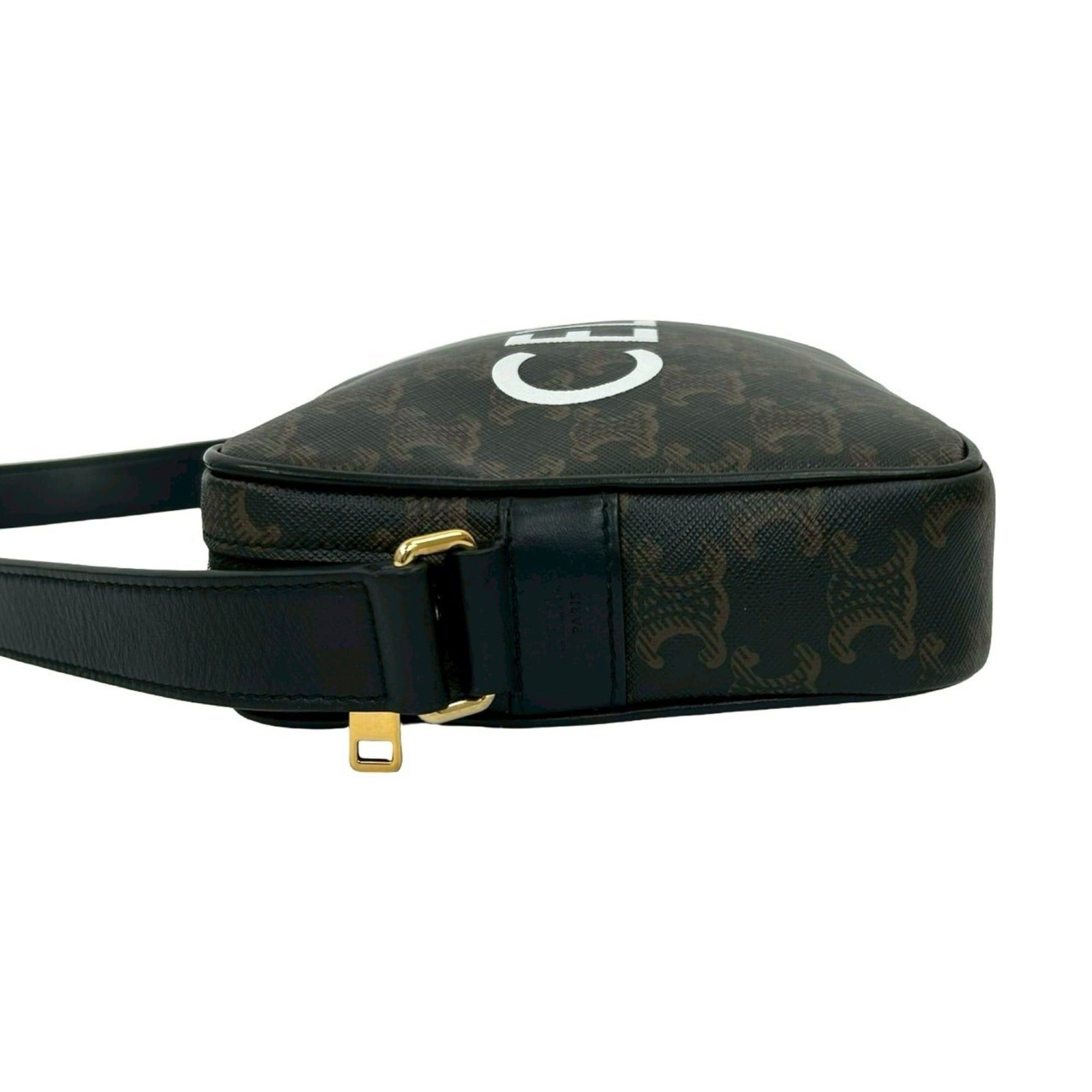 Celine CELINE Triomphe Medium Messenger Leather Shoulder Bag/Pochette Sacoche Brown 18203 Size ONE SIZE - 5 Thumbnail