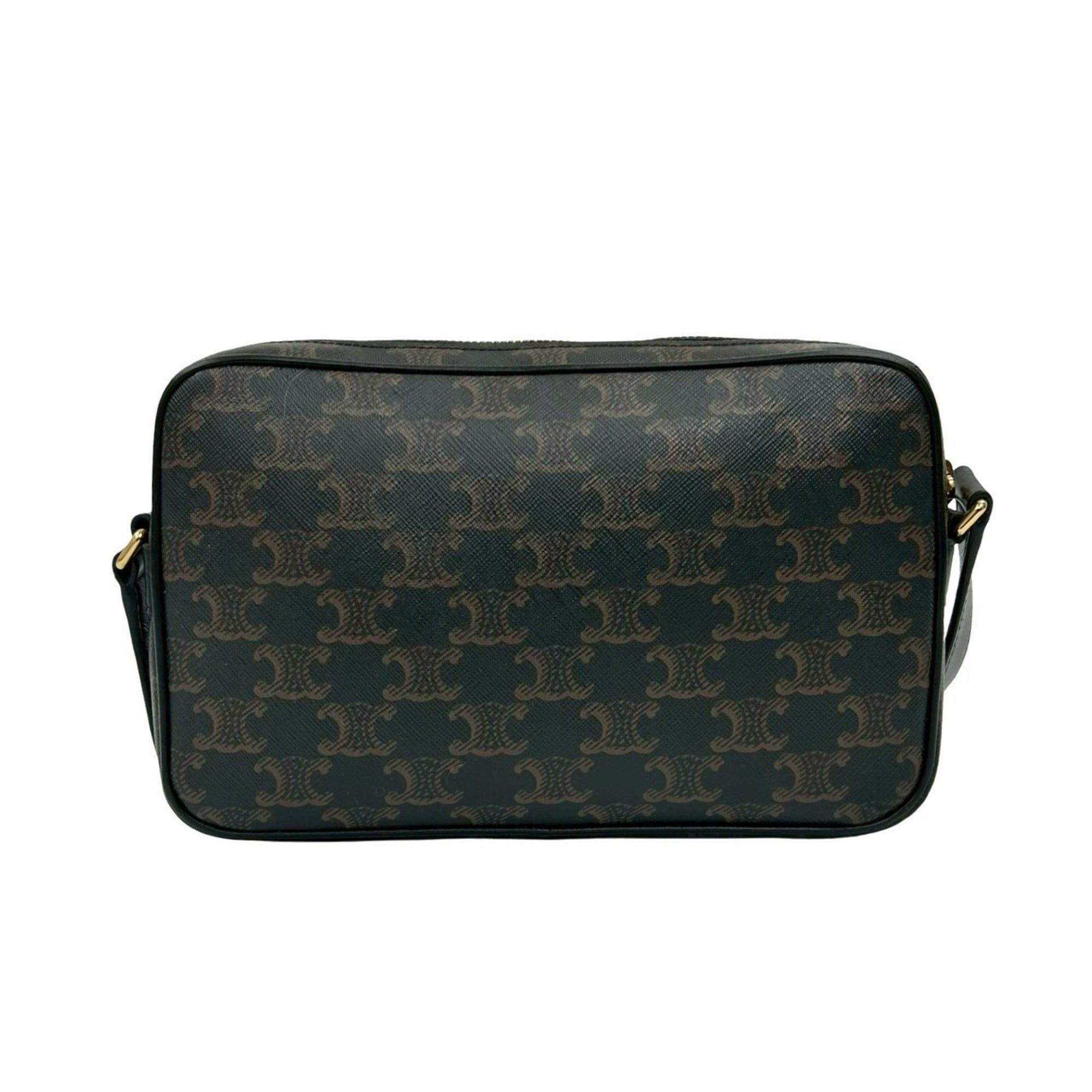 Celine CELINE Triomphe Medium Messenger Leather Shoulder Bag/Pochette Sacoche Brown 18203 Size ONE SIZE - 3 Thumbnail