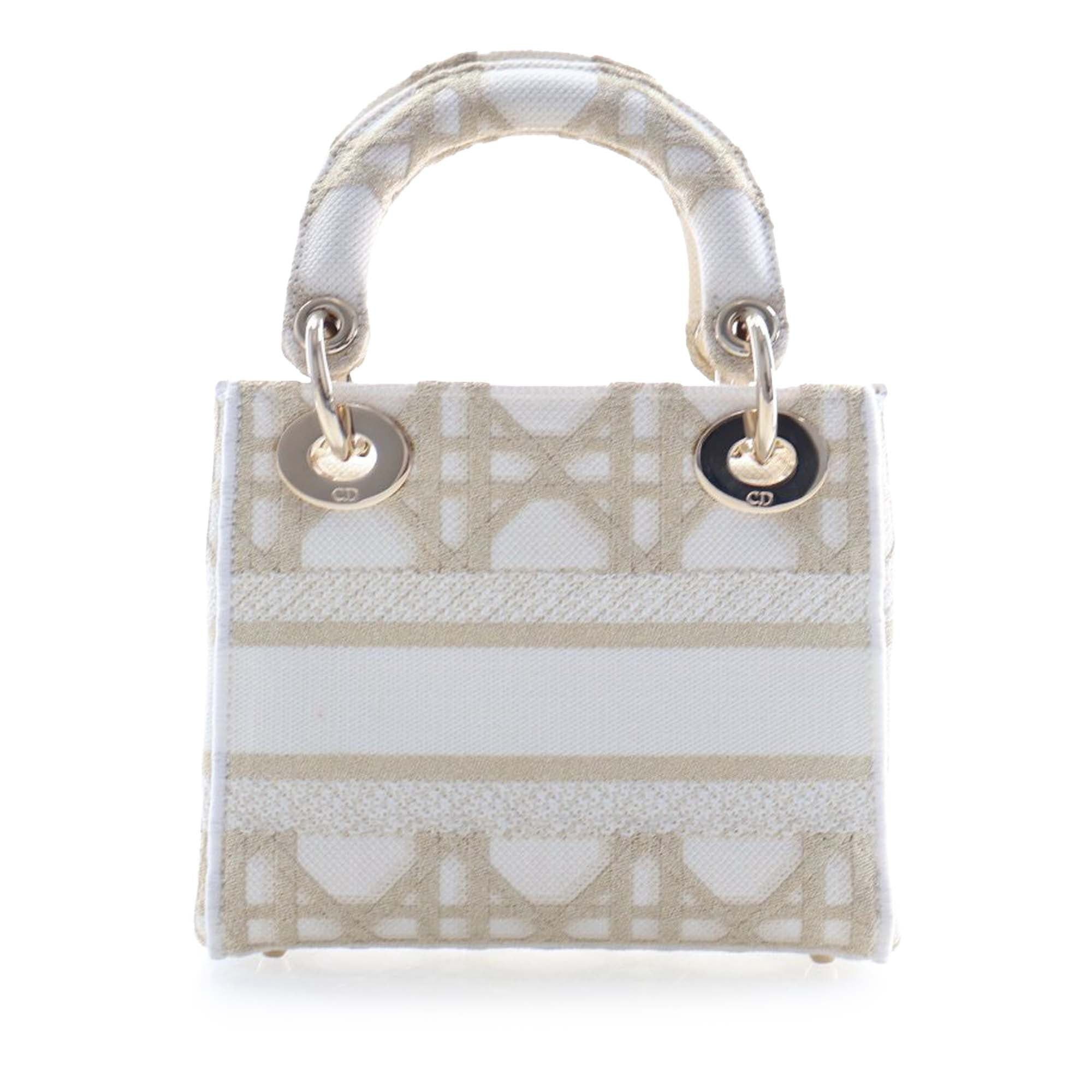 Dior Mini Embroidered Canvas Cannage Lady D Lite Size ONE SIZE - 2 Thumbnail