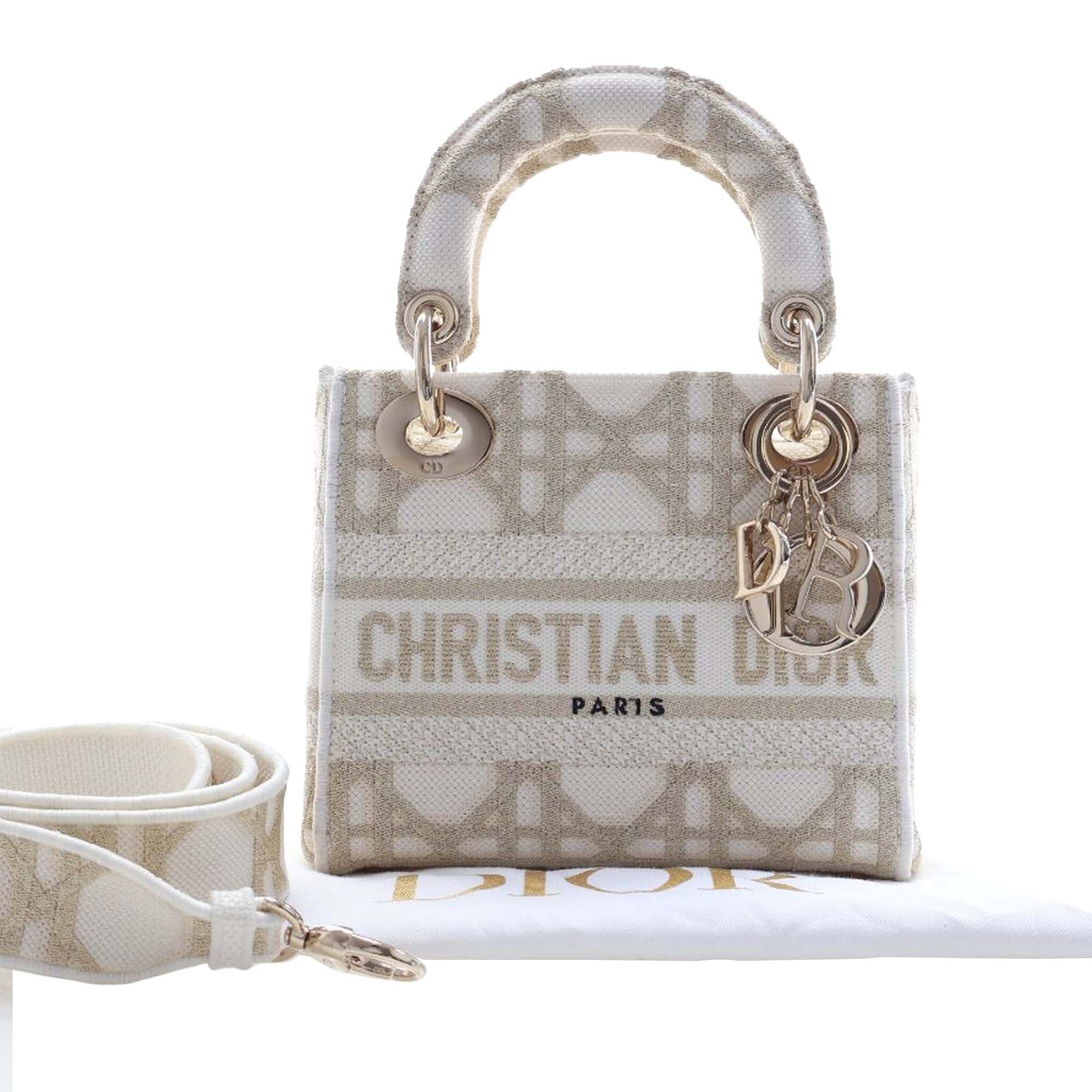 Dior Mini Embroidered Canvas Cannage Lady D Lite Size ONE SIZE - 15 Thumbnail