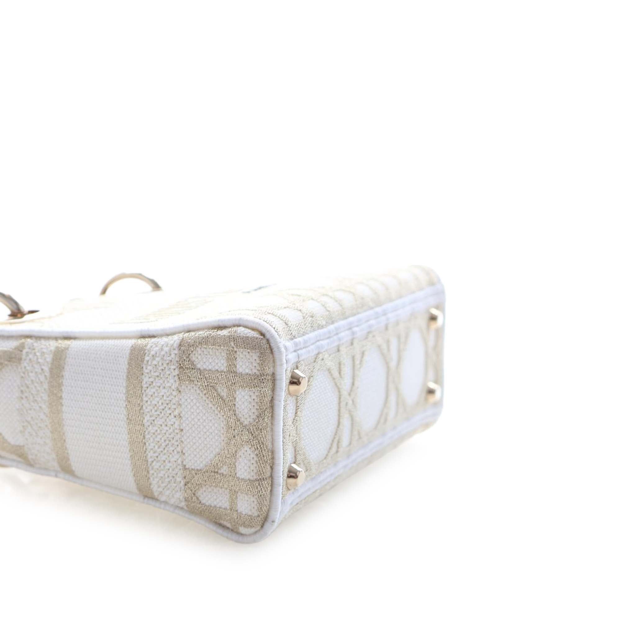 Dior Mini Embroidered Canvas Cannage Lady D Lite Size ONE SIZE - 12 Thumbnail