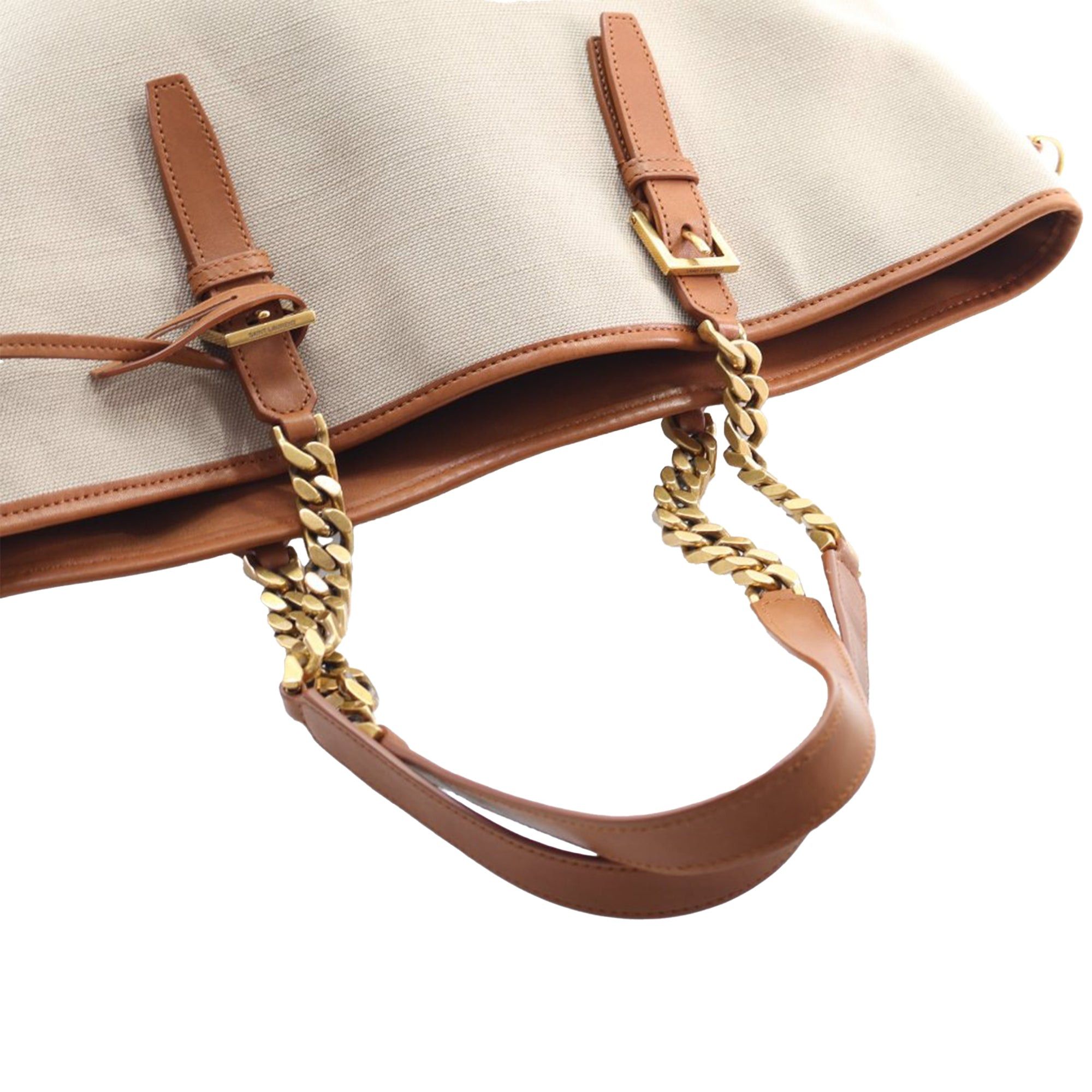 Saint Laurent Paris Large Canvas Shopping Tote Size ONE SIZE - 12 Thumbnail
