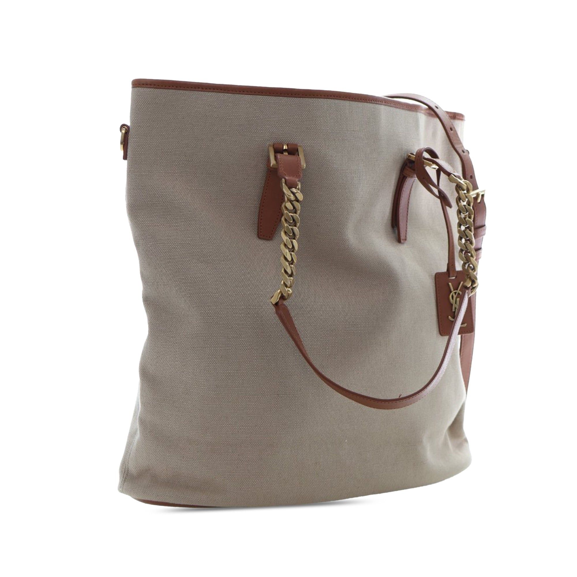 Saint Laurent Paris Large Canvas Shopping Tote Size ONE SIZE - 2 Thumbnail