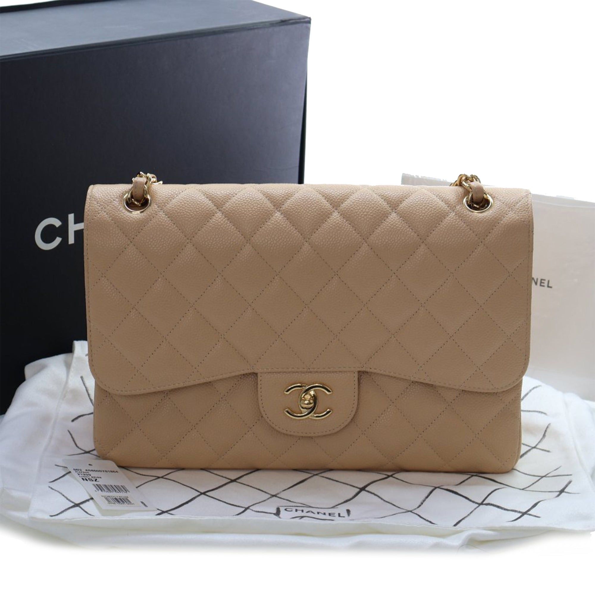 Chanel Jumbo Classic Caviar Double Flap Size ONE SIZE - 14 Thumbnail