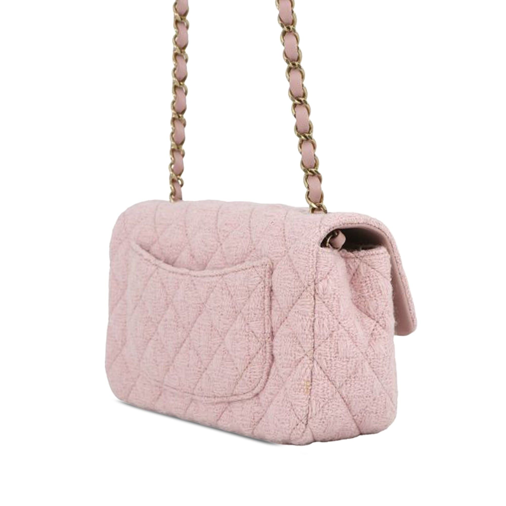 Chanel Mini Classic Rectangular Tweed Single Flap Size ONE SIZE - 2 Thumbnail