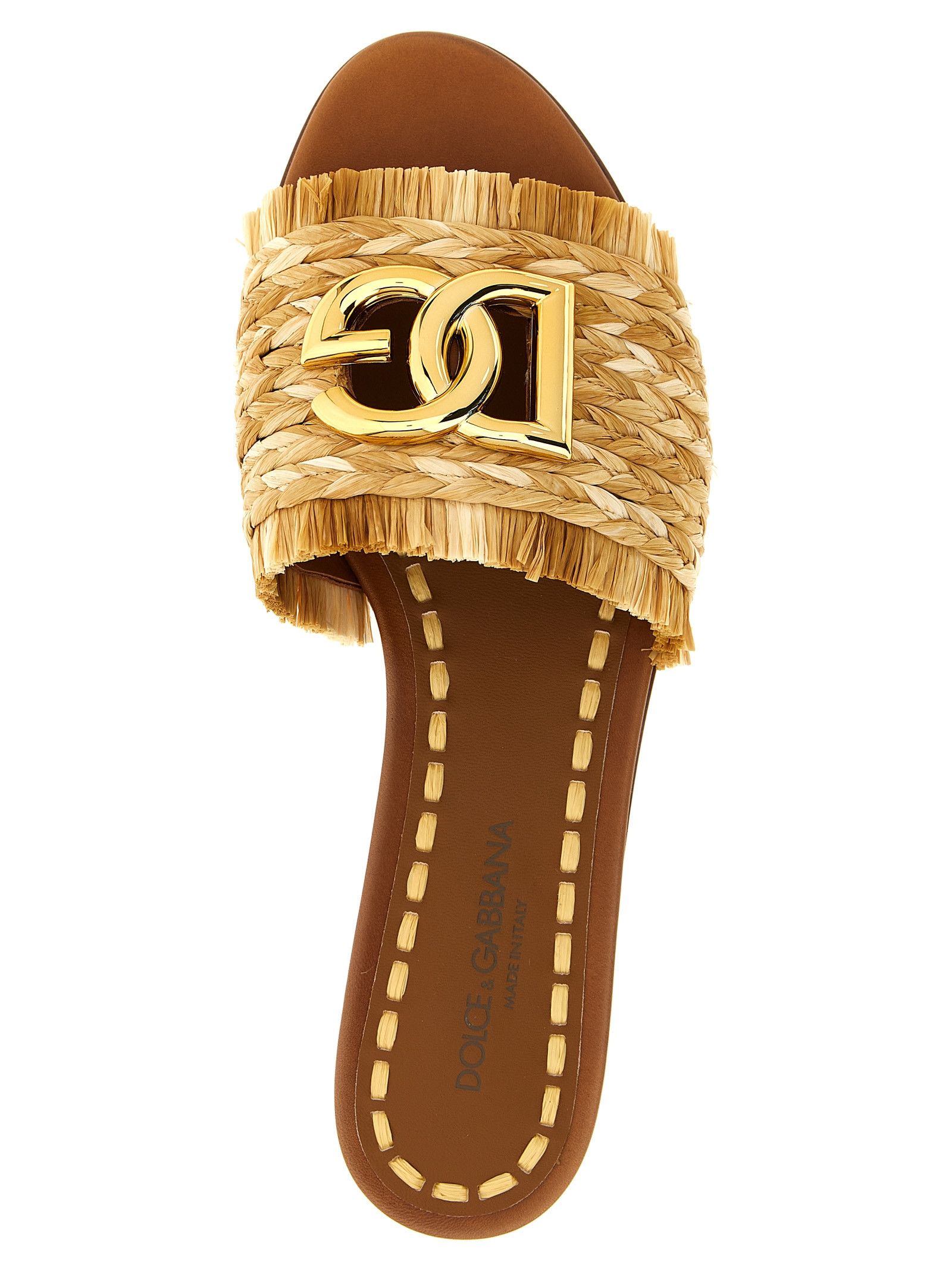 Dolce & Gabbana Raffia Braid Slides Size US 7 / IT 37 - 4 Thumbnail