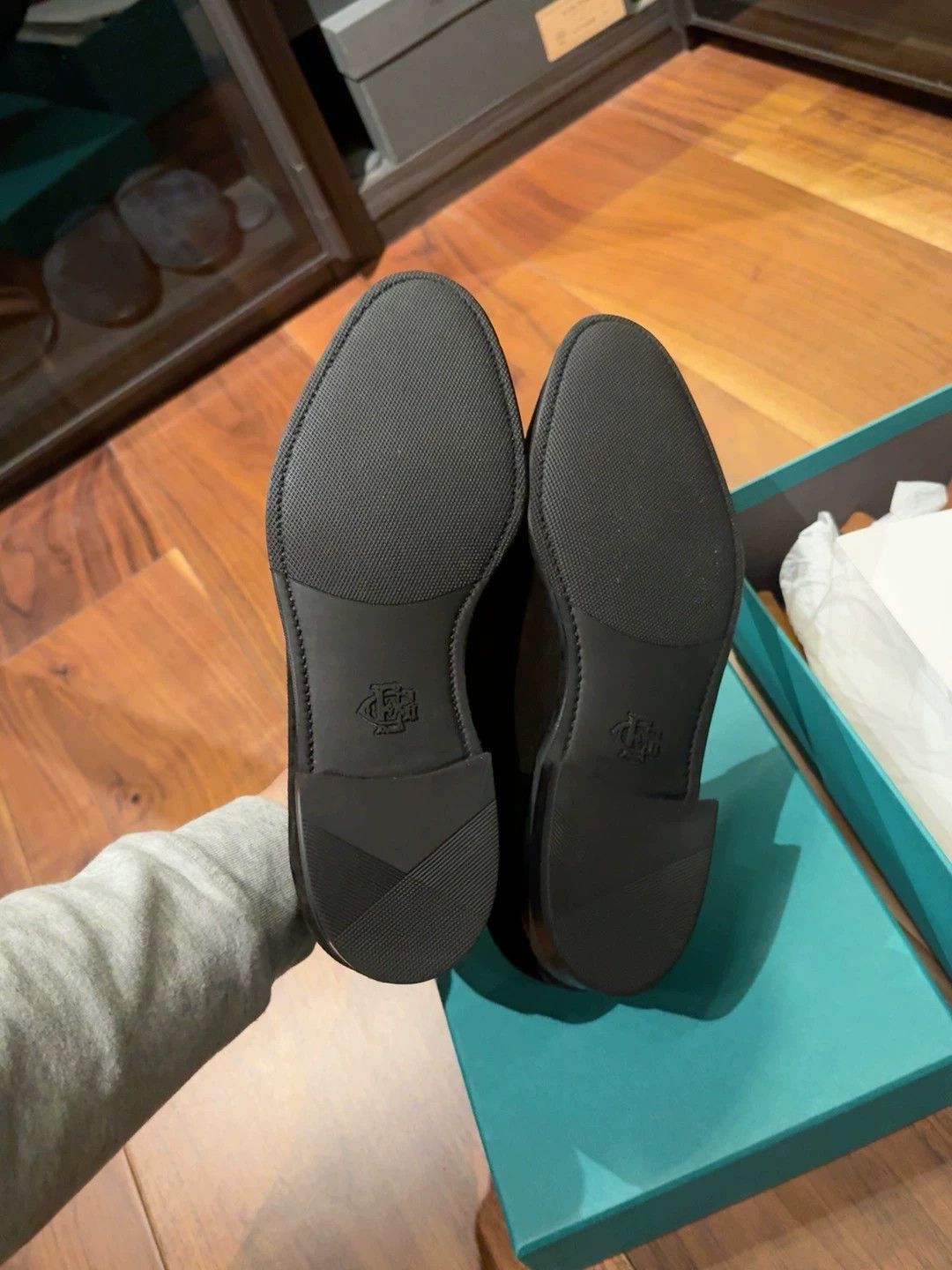 Edward Green Black Suede Slip-On Loafers Size US 6.5 / EU 39-40 - 4 Thumbnail