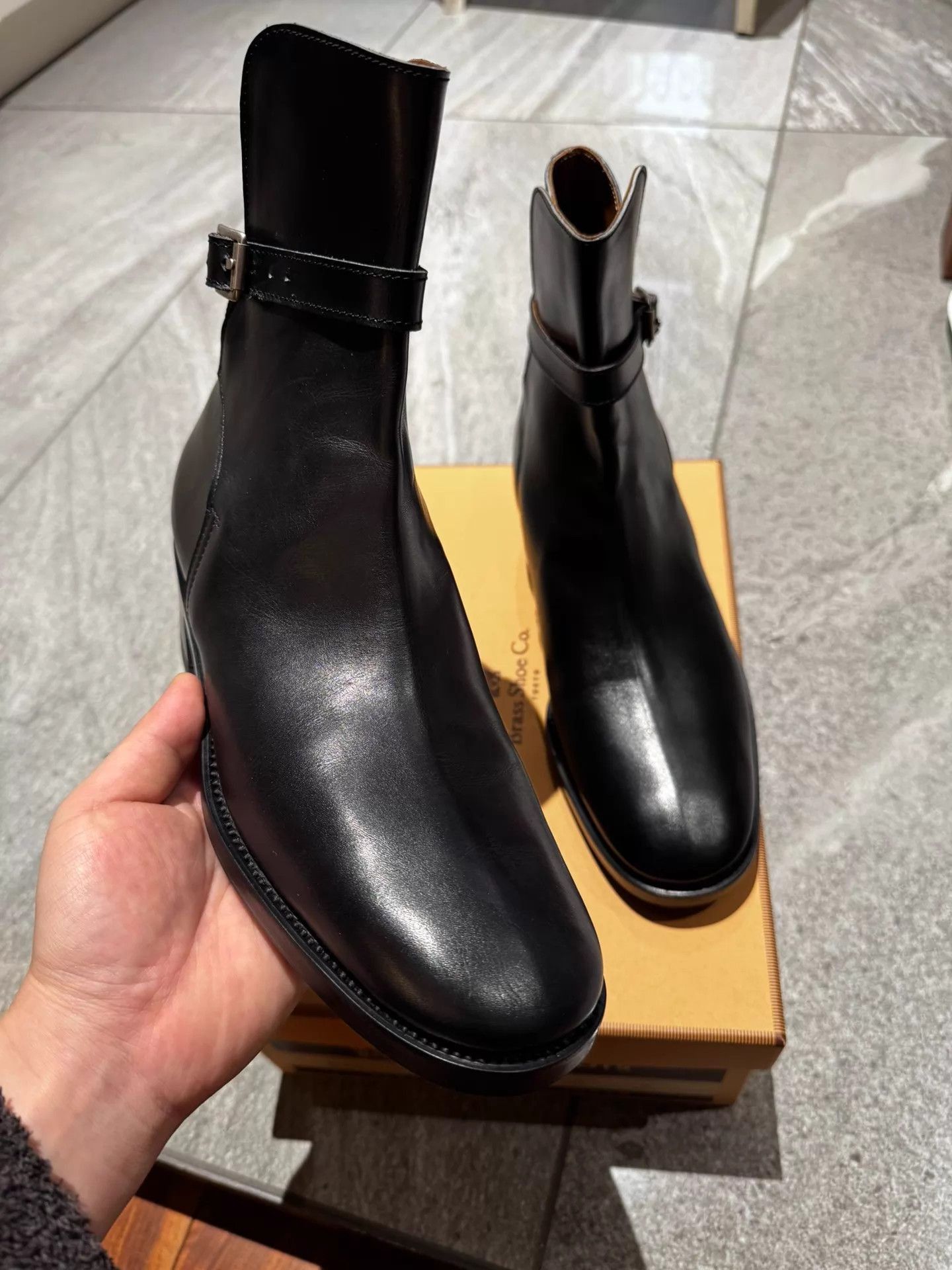 Clique Black Leather Ankle Boots with Buckle Strap Size US 7.5 / EU 40-41 - 2 Thumbnail