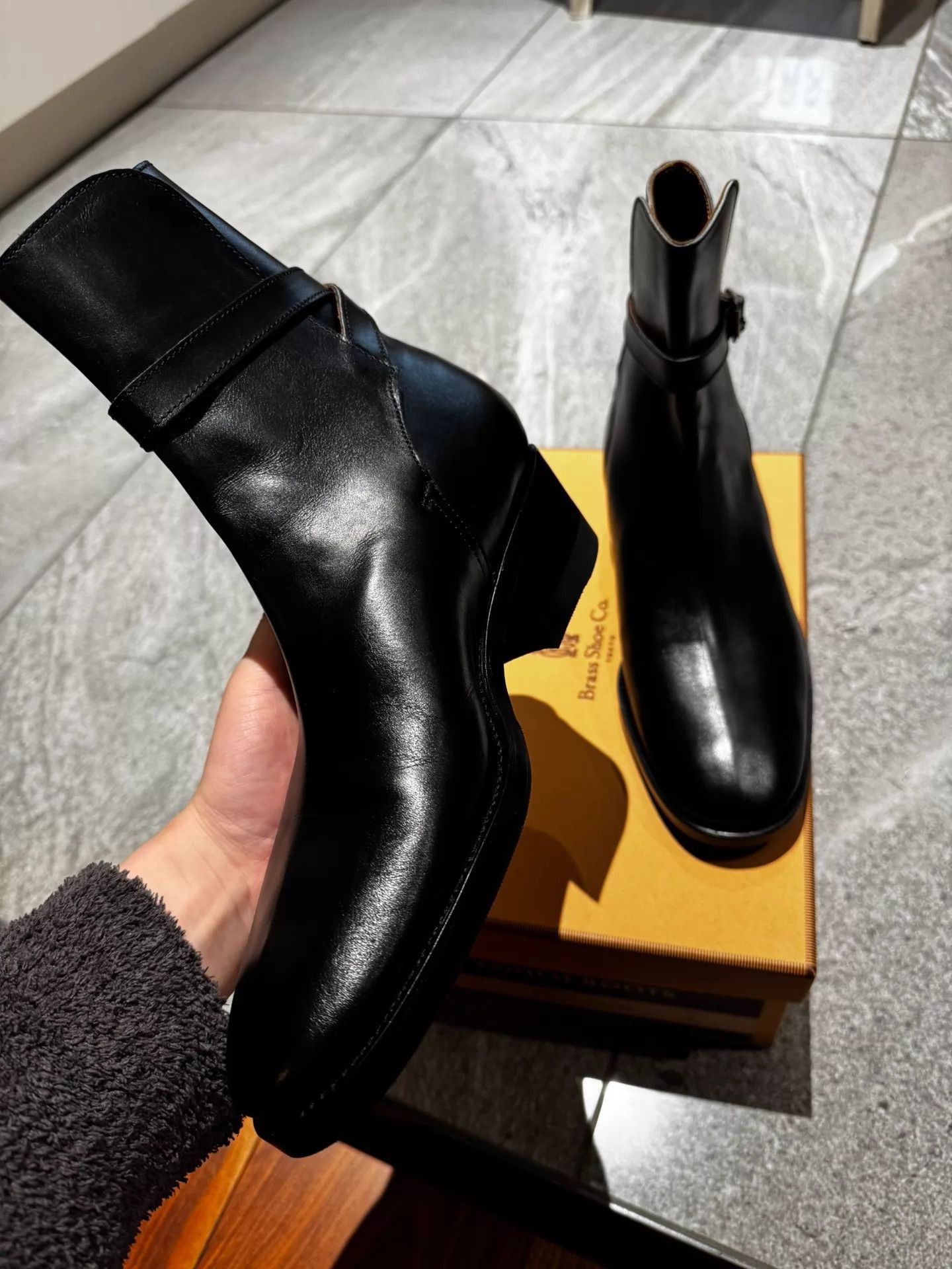 Clique Black Leather Ankle Boots with Buckle Strap Size US 7.5 / EU 40-41 - 5 Thumbnail