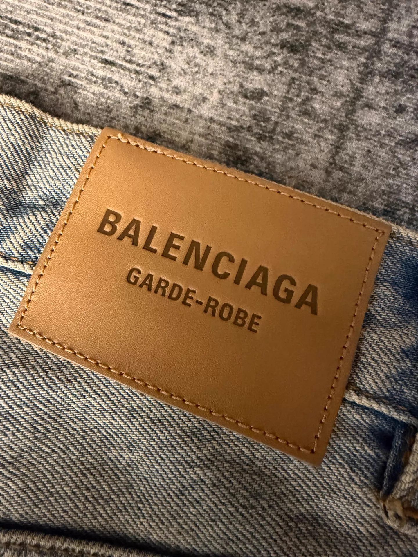 Balenciaga Blue Denim Wide-Leg Pants Size 26 Size US 26 / EU 42 - 3 Thumbnail