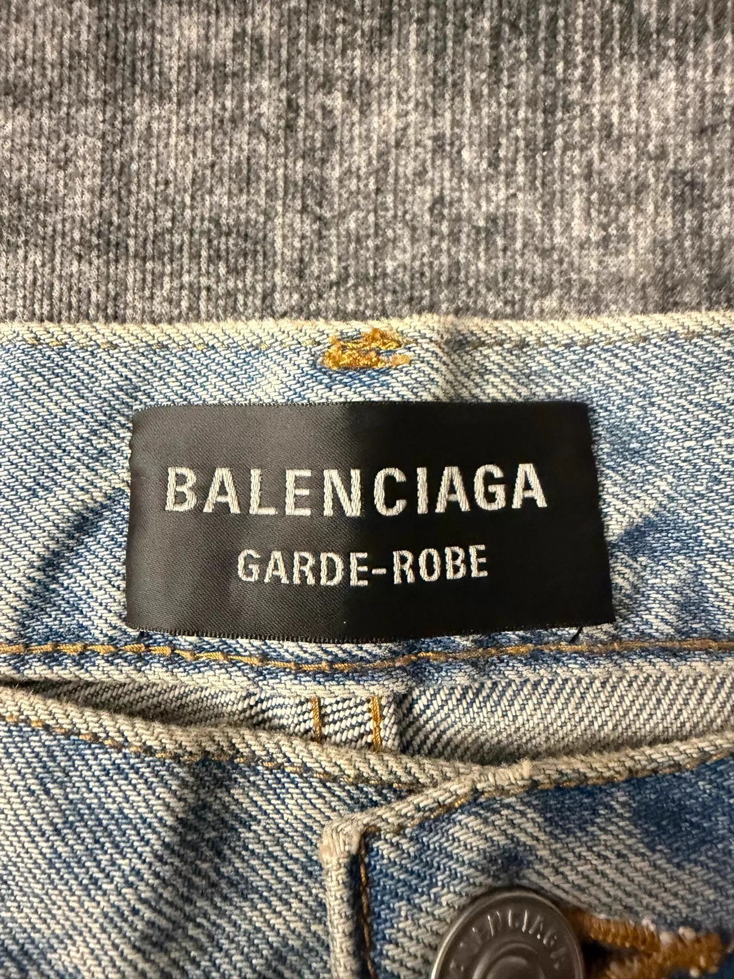 Balenciaga Blue Denim Wide-Leg Pants Size 26 Size US 26 / EU 42 - 4 Thumbnail