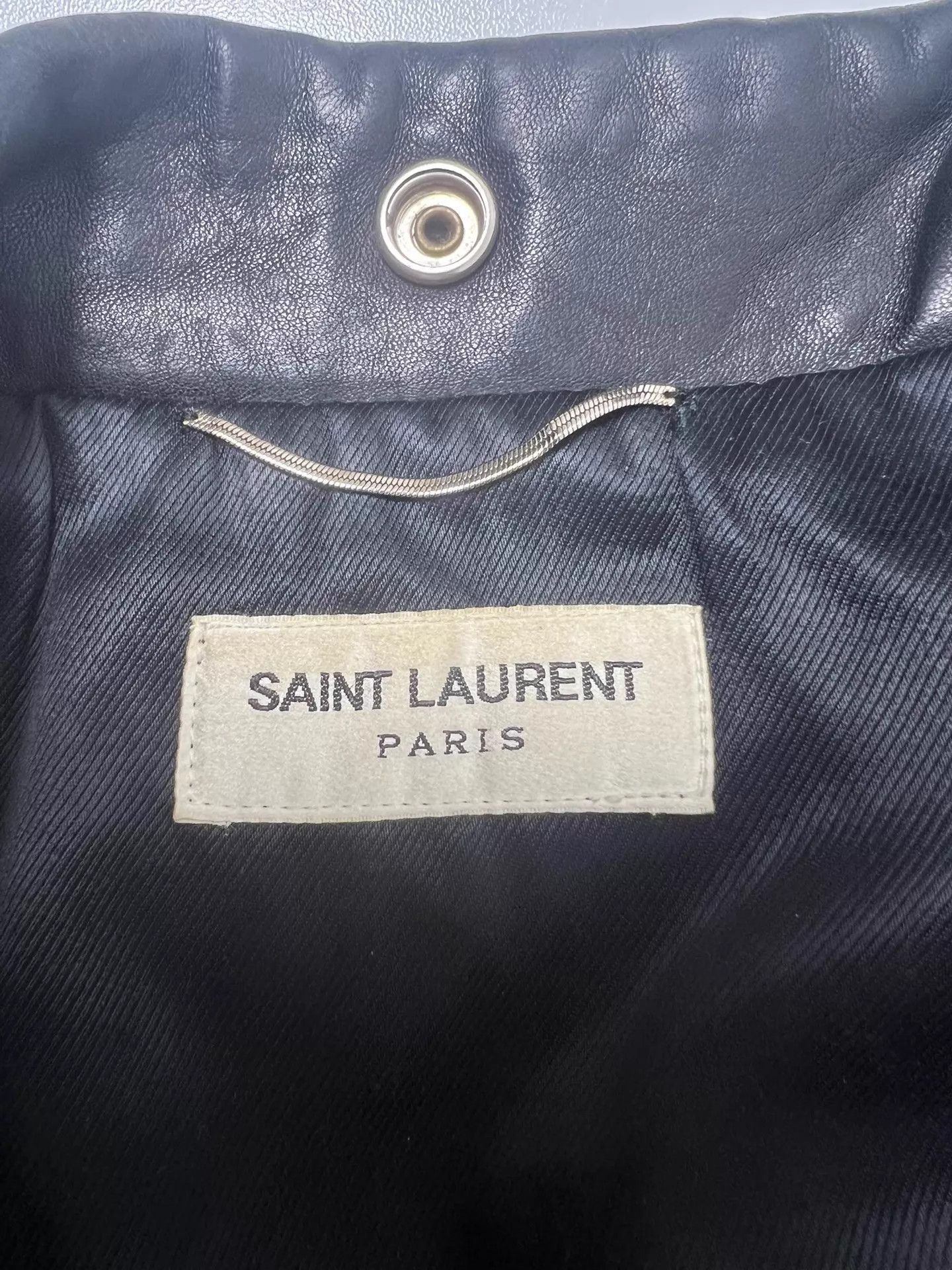 Saint Laurent Paris Black Leather Biker Jacket Size US M / EU 48-50 / 2 - 4 Thumbnail