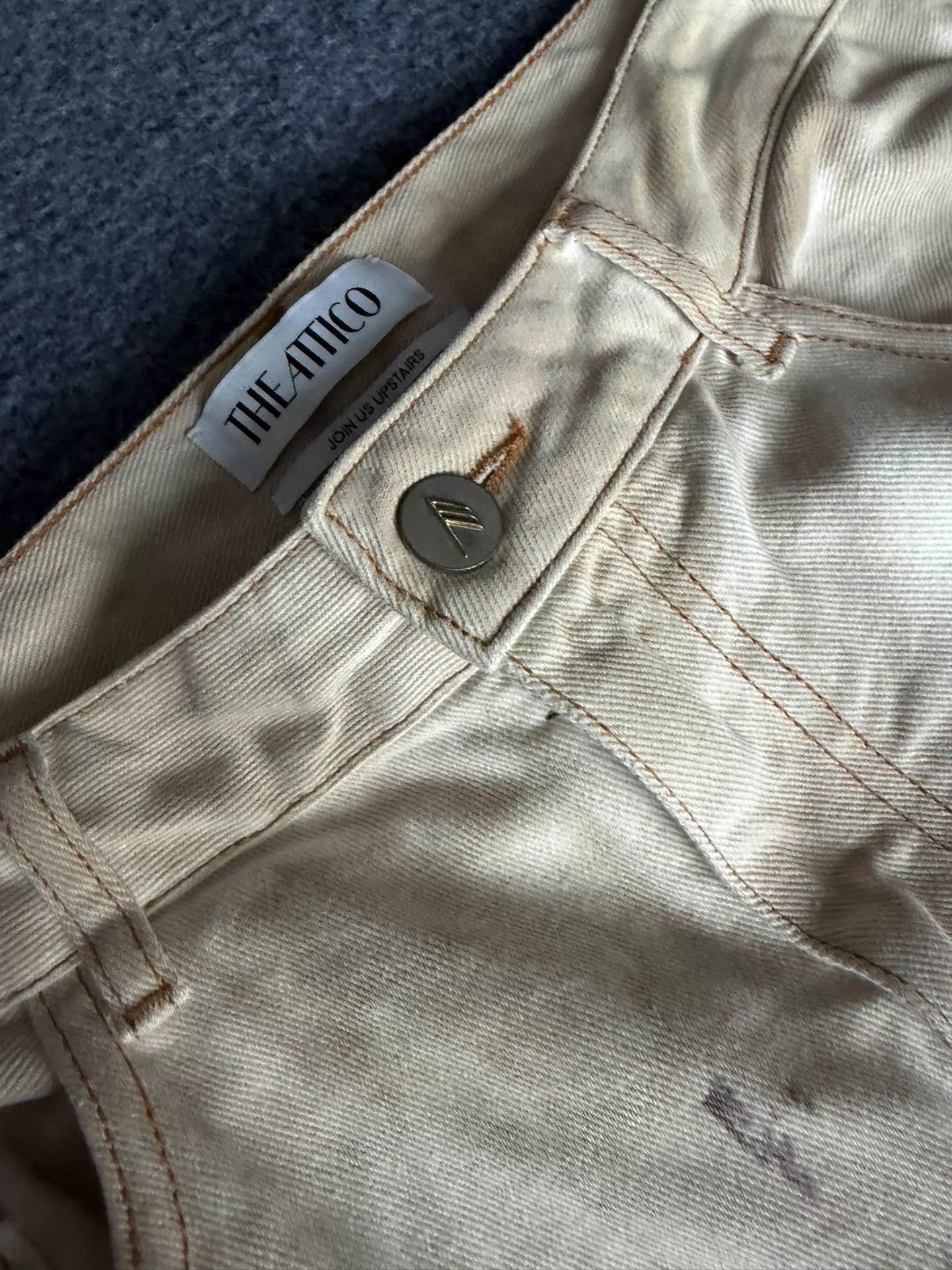 In The Attic Beige Cargo Pants with Multiple Utility Pockets Size US 28 / EU 44 - 3 Thumbnail