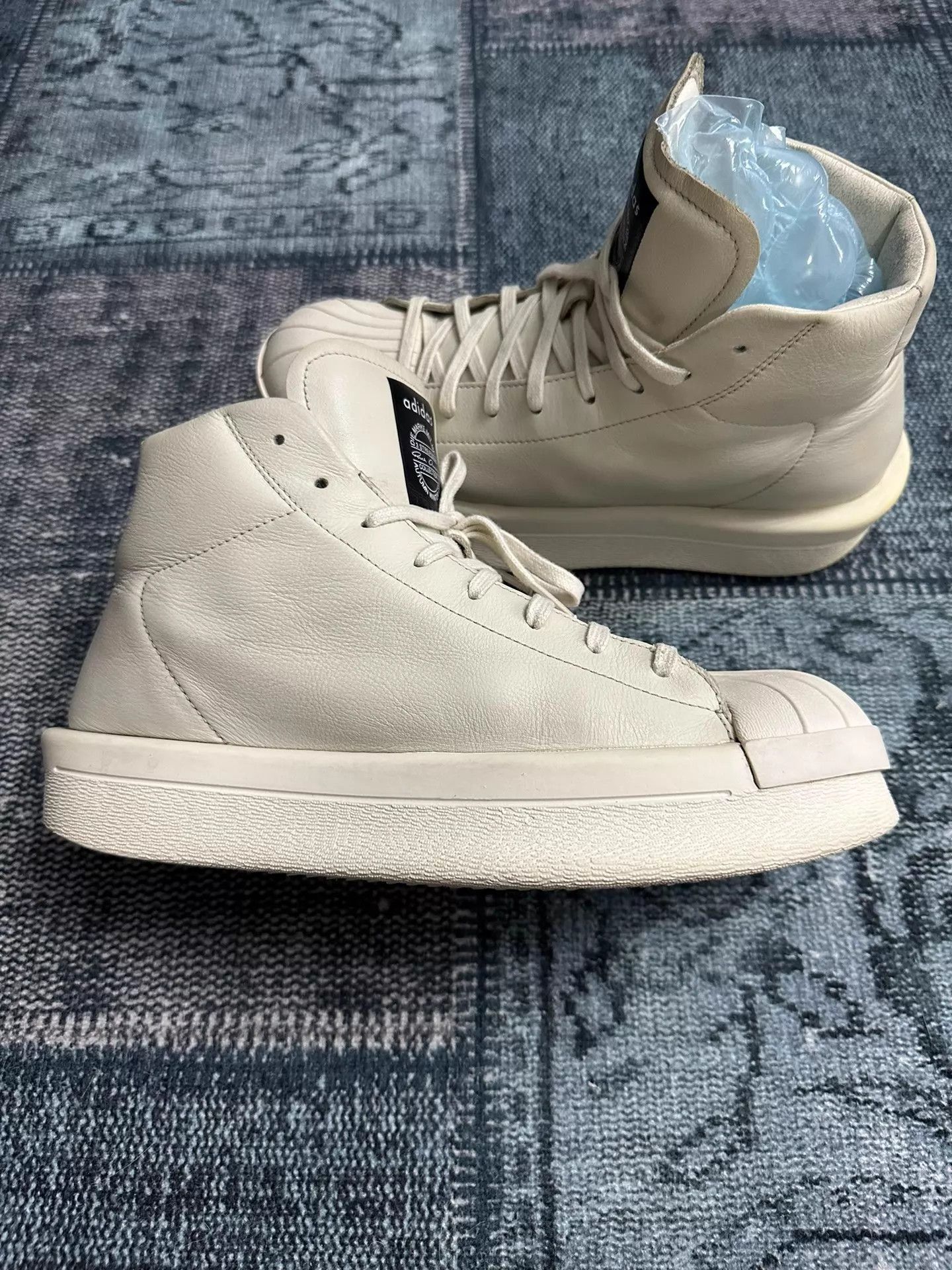 Rick Owens Multi High-Top Leather Sneakers Size 9 Size US 9 / EU 42 - 3 Thumbnail