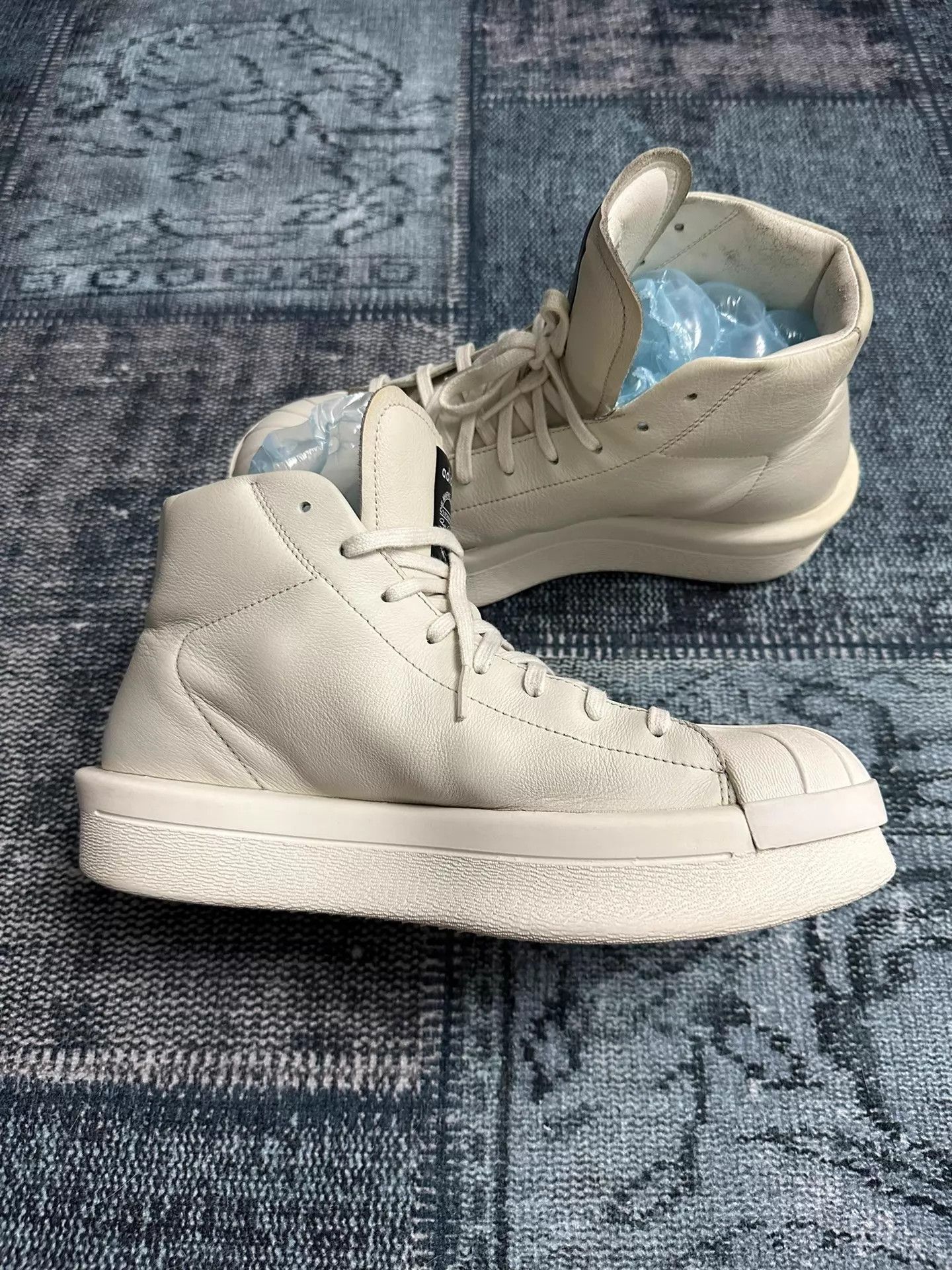 Rick Owens Multi High-Top Leather Sneakers Size 9 Size US 9 / EU 42 - 4 Thumbnail
