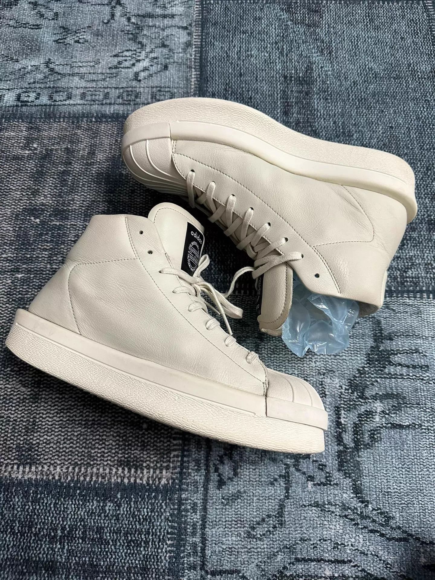 Rick Owens Multi High-Top Leather Sneakers Size 9 Size US 9 / EU 42 - 2 Thumbnail