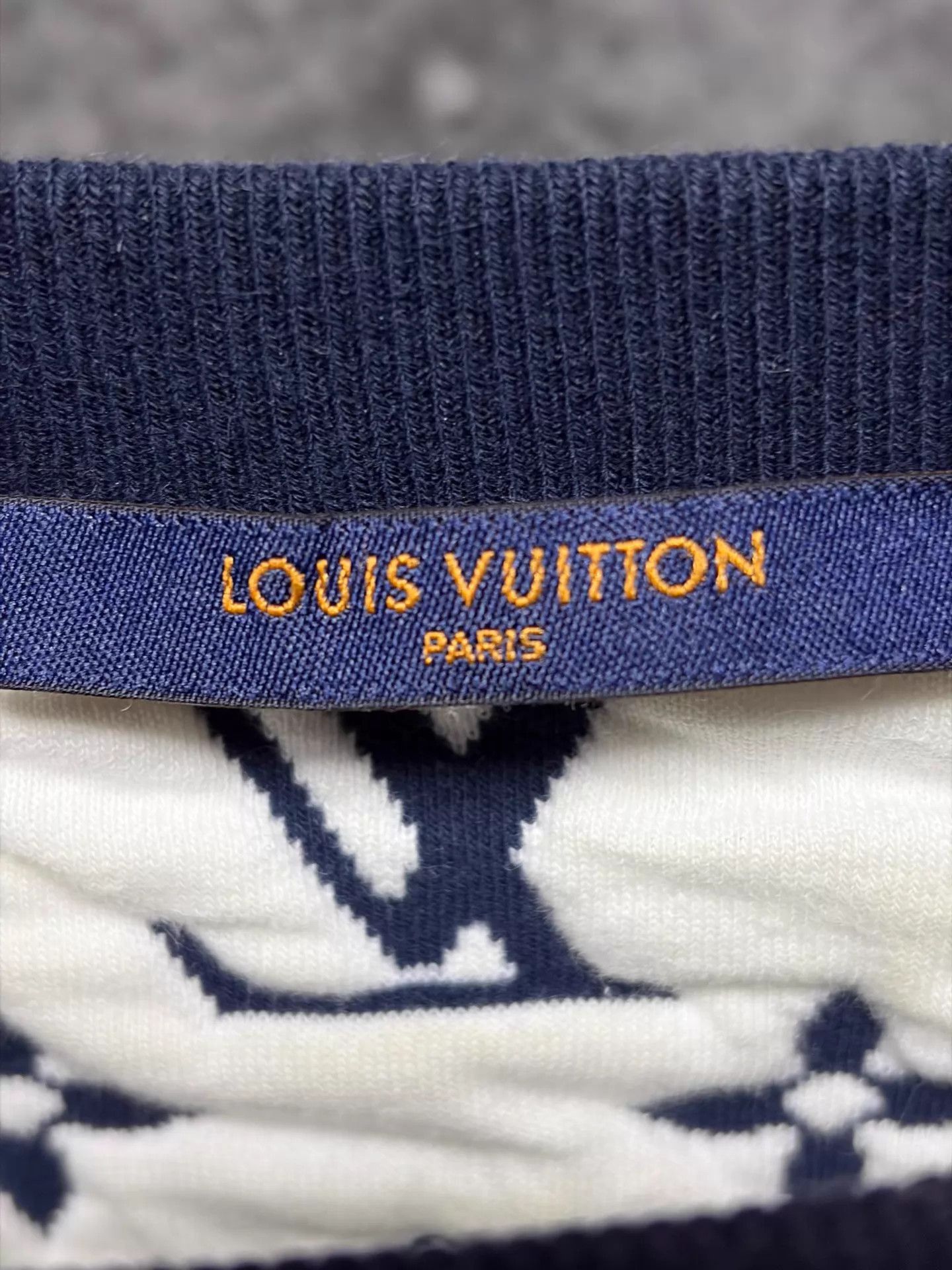 Louis Vuitton Blue Patterned Long Sleeve Sweatshirt M Size US M / EU 48-50 / 2 - 3 Thumbnail