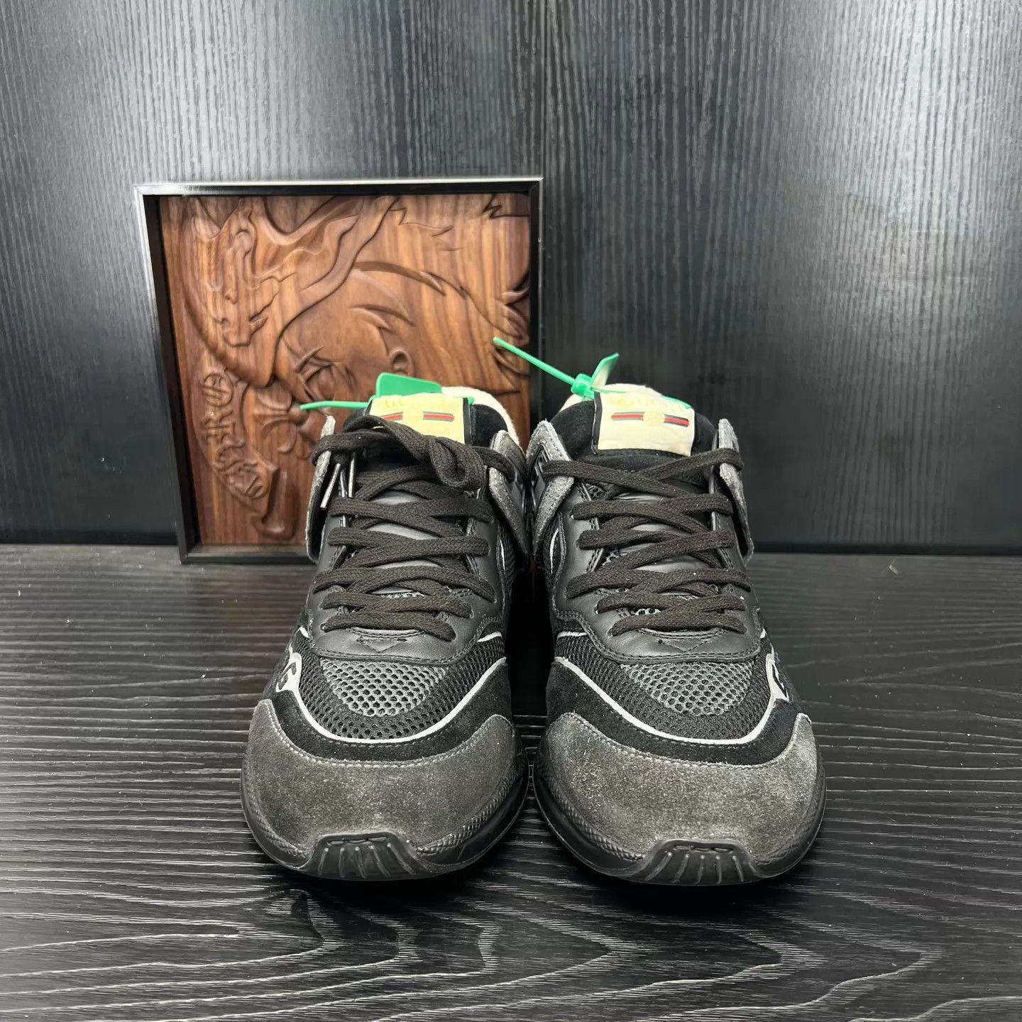 Gucci Black Lowtop Sneakers Size 8 Size US 8 / EU 41 - 3 Thumbnail