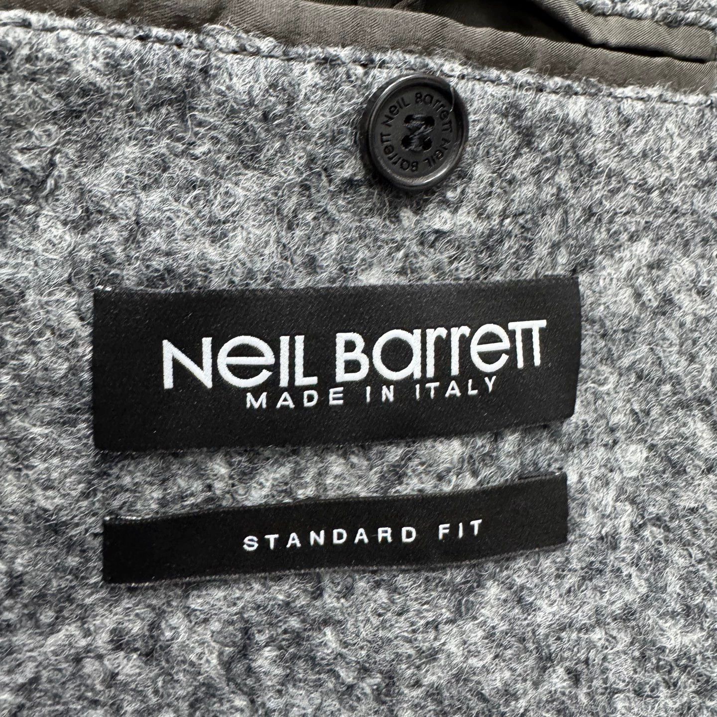 Neil Barrett Gray Wool Blend Long Coat - Size S Size US S / EU 44-46 / 1 - 2 Thumbnail