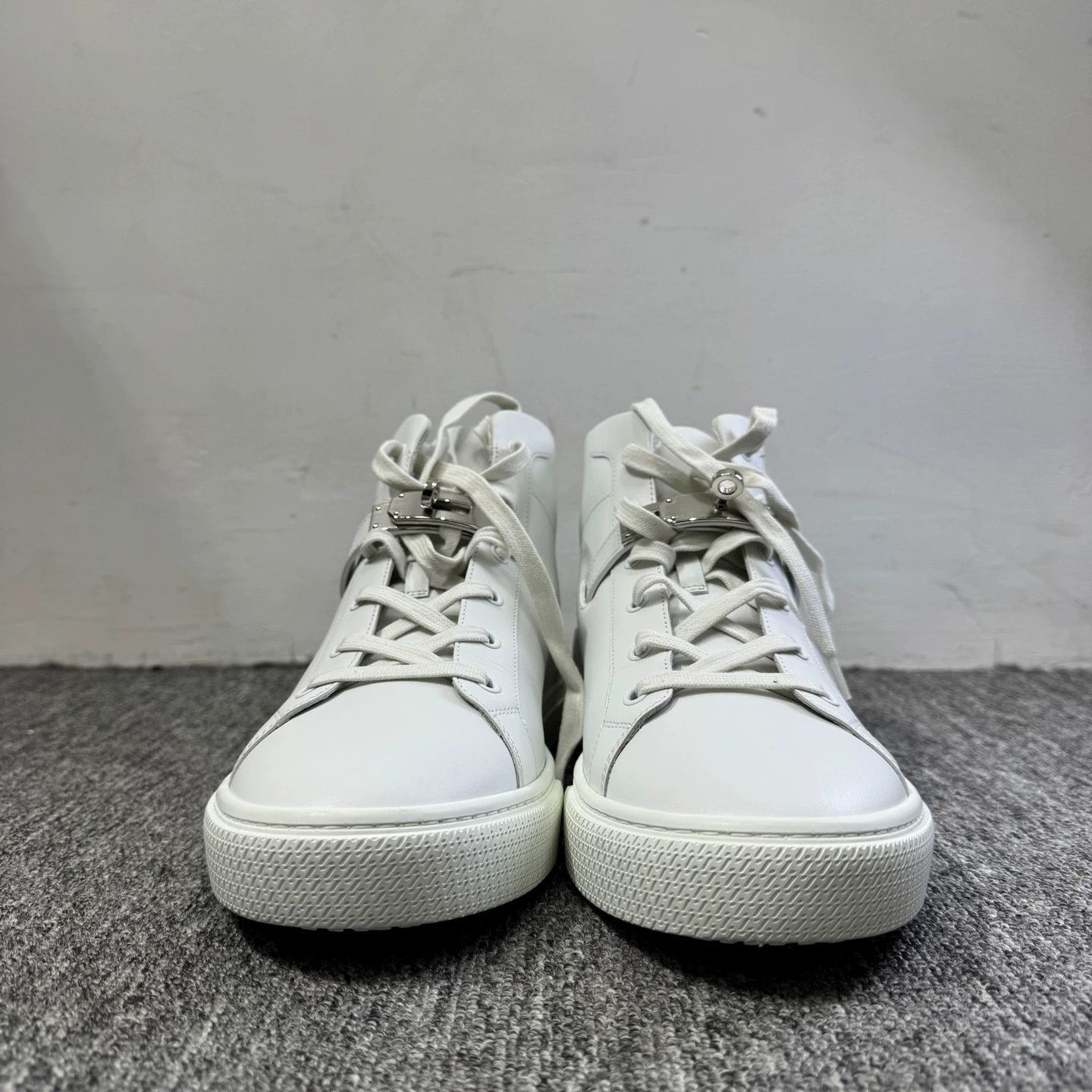 Hermes White High-Top Sneakers Size US 10 / EU 43 - 2 Thumbnail