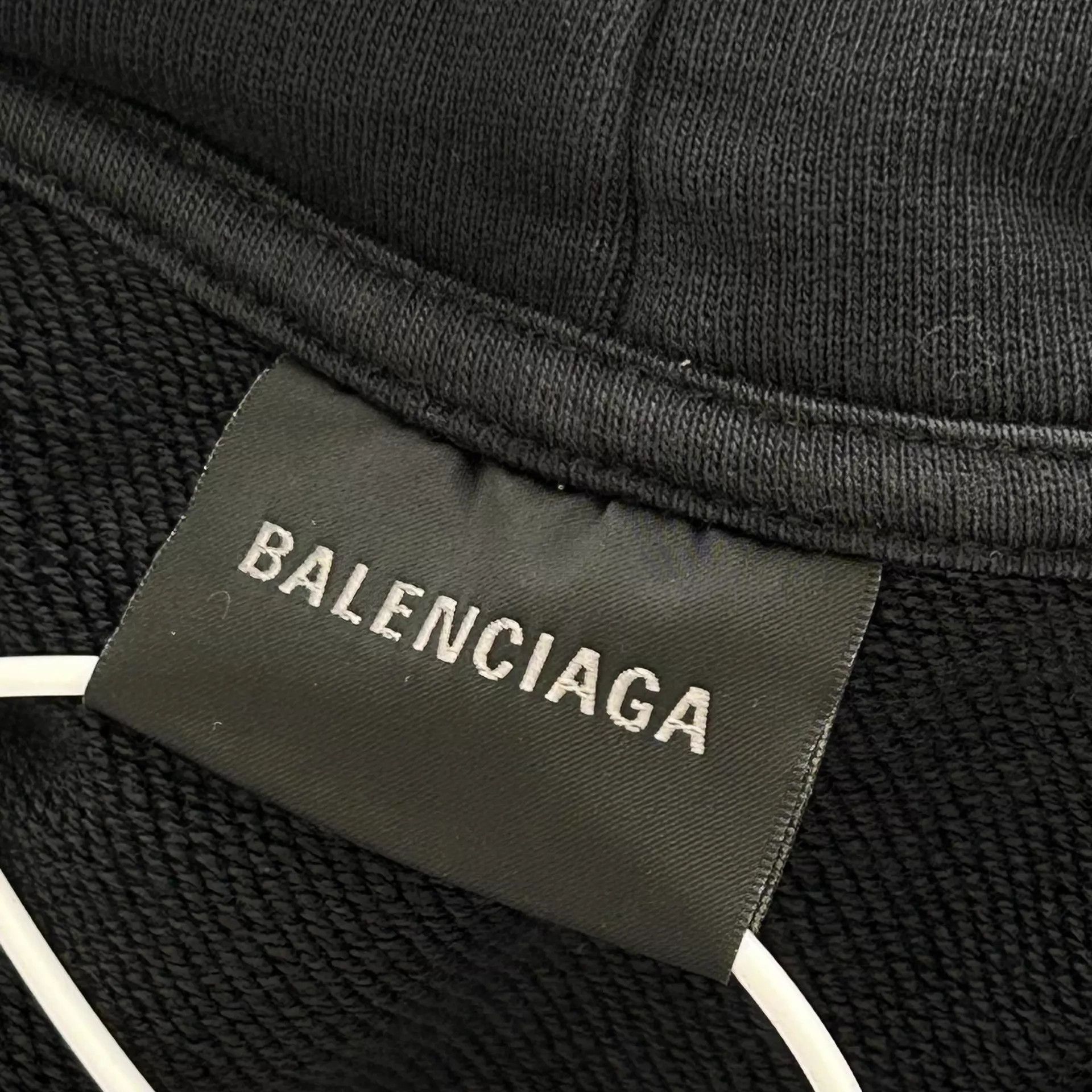 Balenciaga Black Graphic Print Hoodie with Hood and Pocket Size US S / EU 44-46 / 1 - 3 Thumbnail