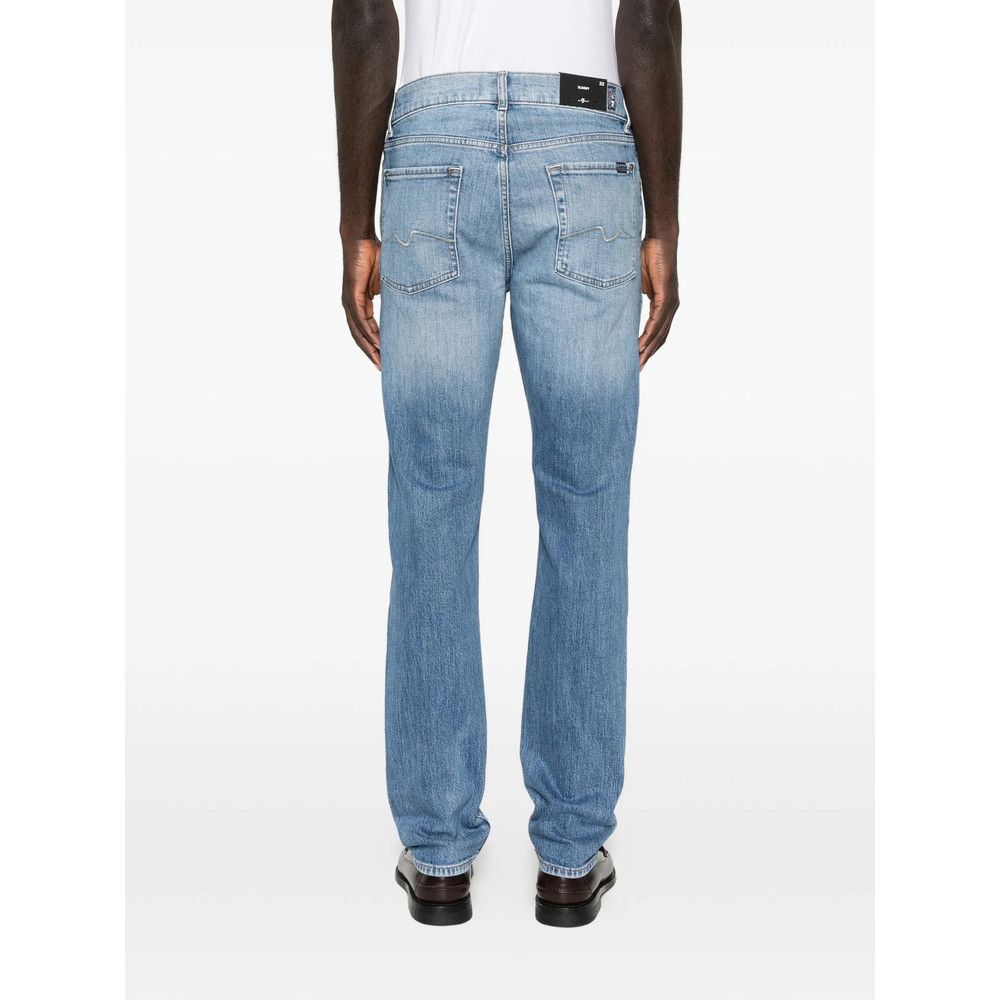 7 For All Mankind 7 For All Mankind BLUE Denim - Slim-Fit Jeans Size US 33 - 2 Thumbnail