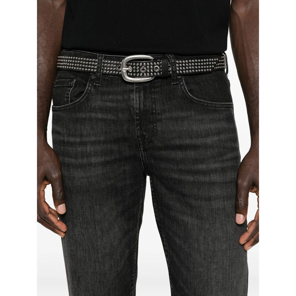 7 For All Mankind 7 For All Mankind BLACK Denim - Slim-Fit Jeans Size US 32 / EU 48 - 5 Thumbnail
