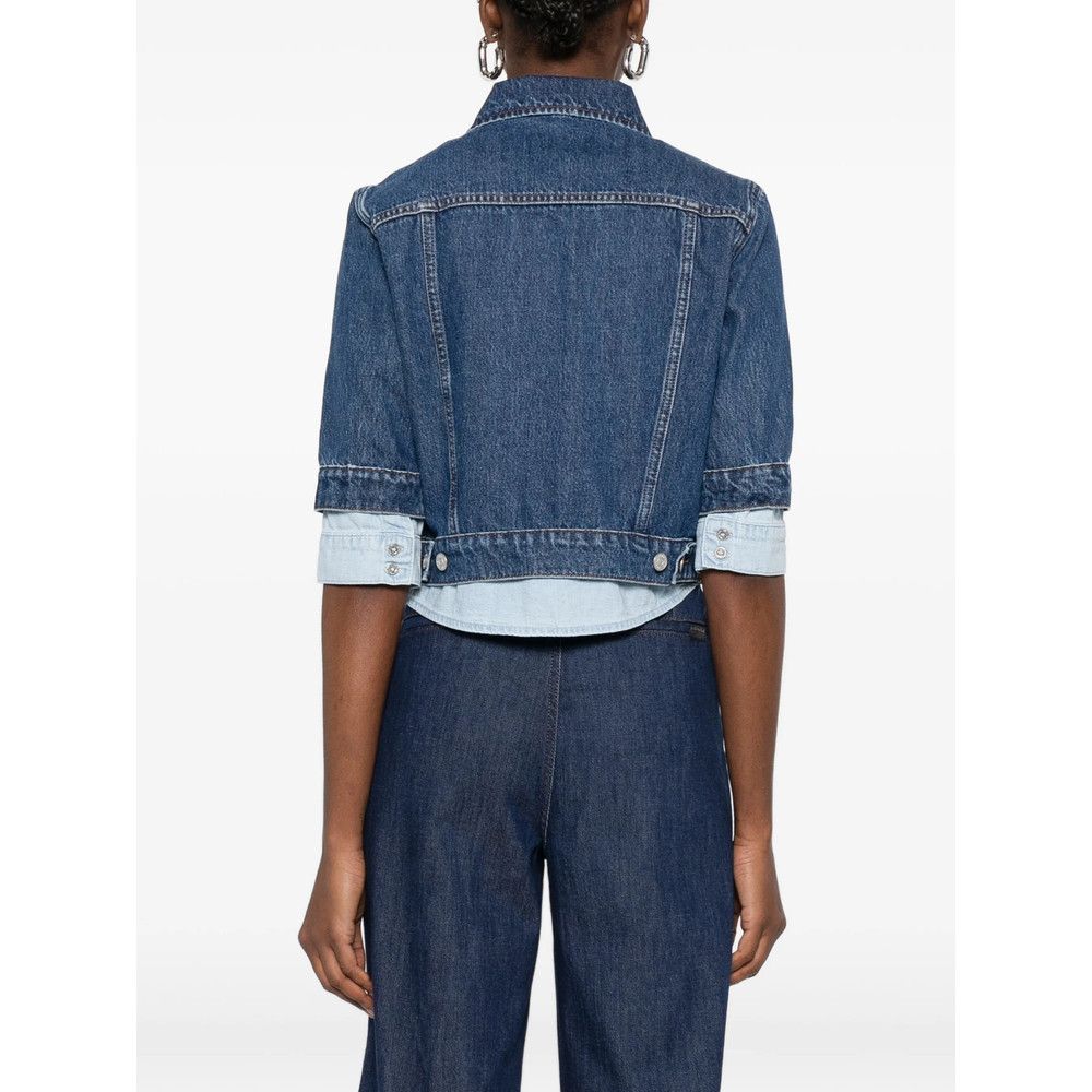7 For All Mankind 7 For All Mankind BLUE Jackets - Denim Jackets Size S / US 4 / IT 40 - 4 Thumbnail