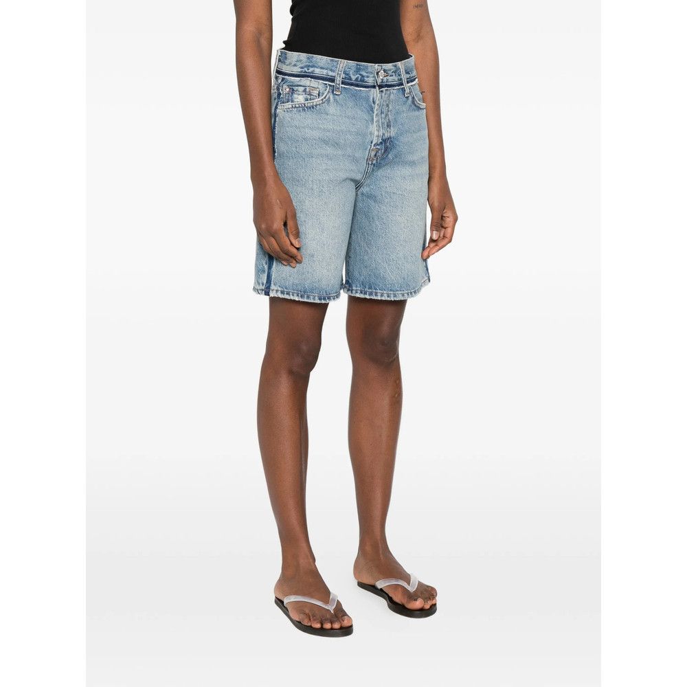 7 For All Mankind 7 For All Mankind BLUE Shorts - Knee-Length Shorts Size 25" / US 0 / IT 36 - 4 Thumbnail