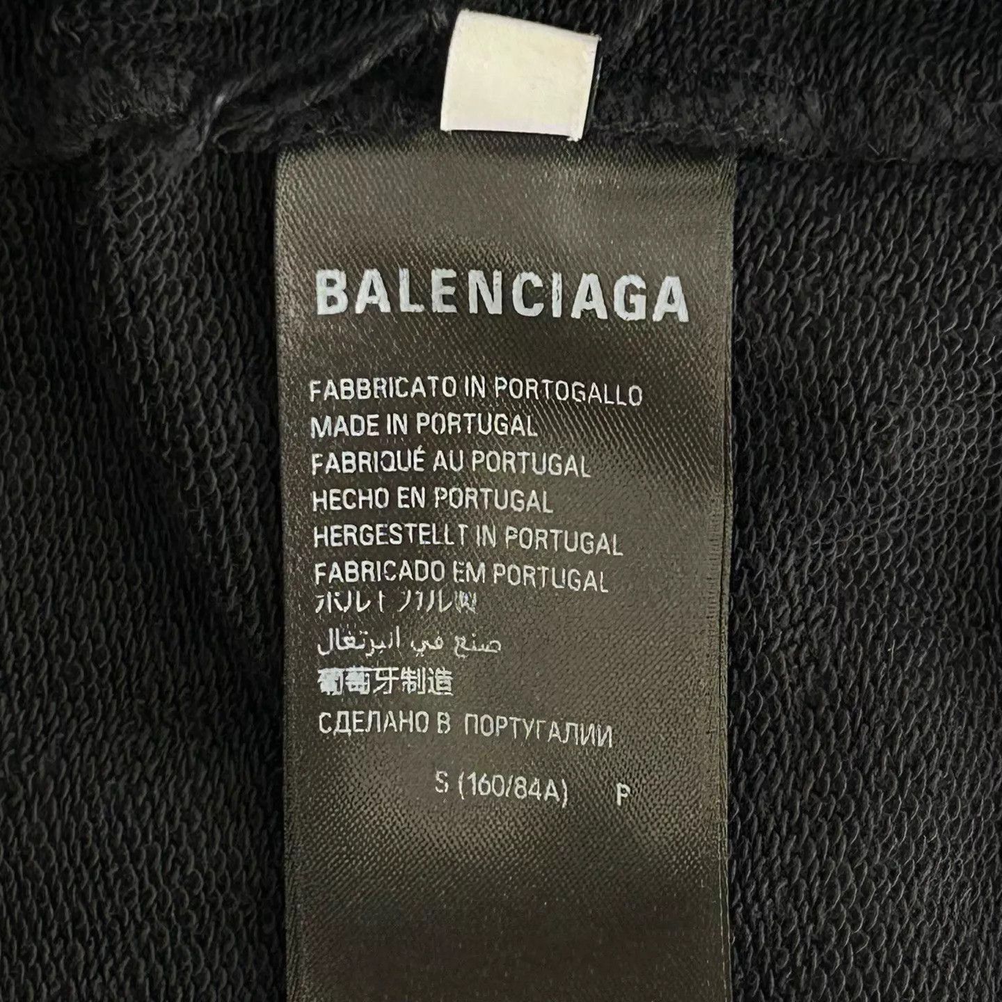 Balenciaga Black Printed Hoodie with Front Pocket Size US S / EU 44-46 / 1 - 4 Thumbnail