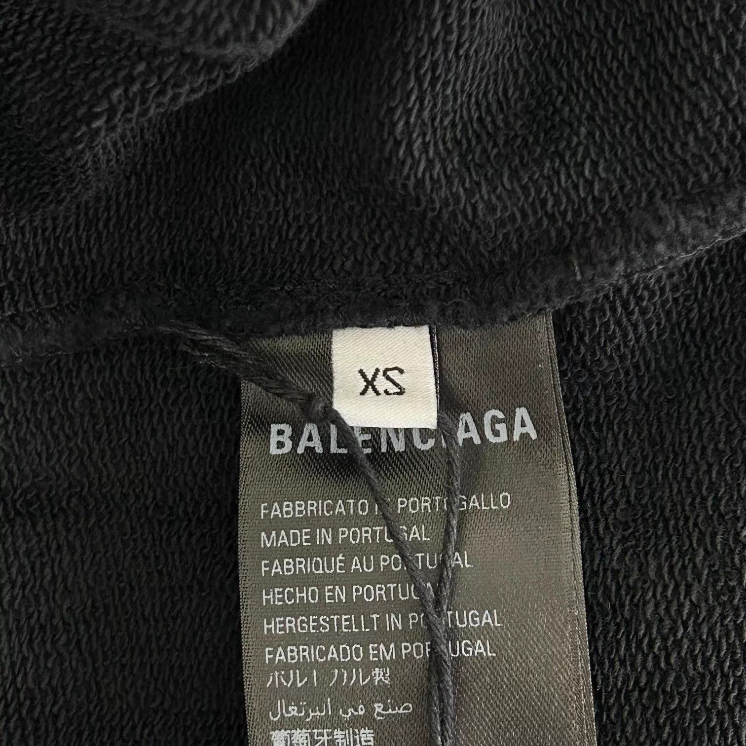 Balenciaga Black Graphic Print Oversized Hoodie Size US XS / EU 42 / 0 - 6 Thumbnail