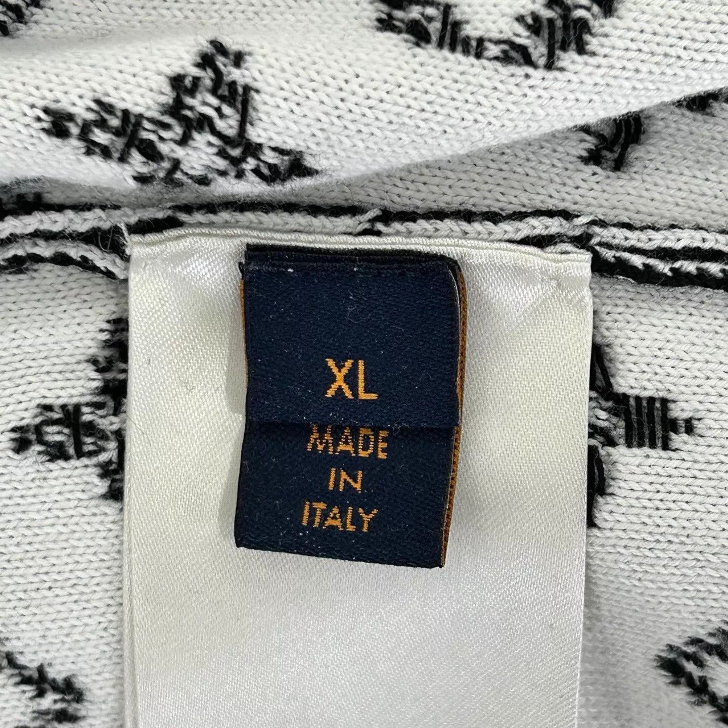 Louis Vuitton Black Patterned Long Sleeve Sweater - XL Size US XL / EU 56 / 4 - 5 Thumbnail