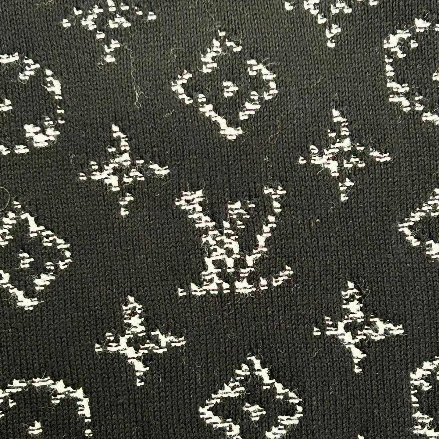 Louis Vuitton Black Patterned Long Sleeve Sweater - XL Size US XL / EU 56 / 4 - 6 Thumbnail