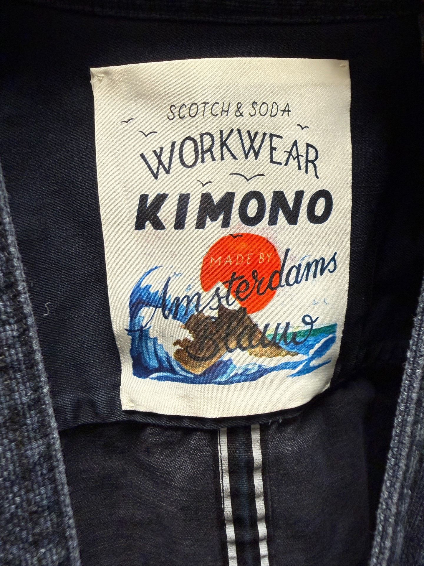 Scotch & Soda Scotch Soda Washed Blue Kimono Size US L / EU 52-54 / 3 - 4 Thumbnail