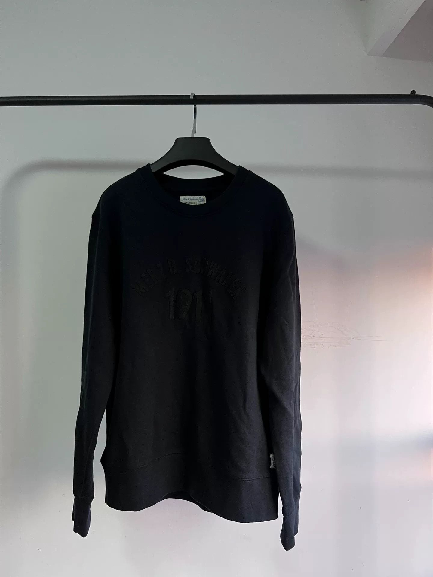 Merz B. Schwanen Merz b.Schwanen Black Sweatshirt trcsw05 Size US M / EU 48-50 / 2 - 2 Thumbnail