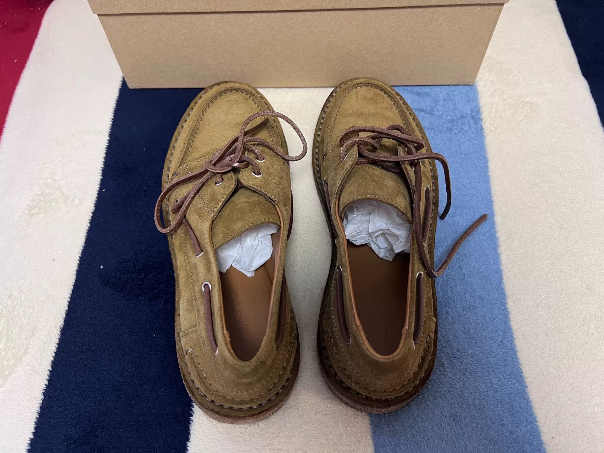 Buttero BUTTERO b9322 Deep Khaki Boat Shoes Size US 7 / EU 40 - 4 Thumbnail