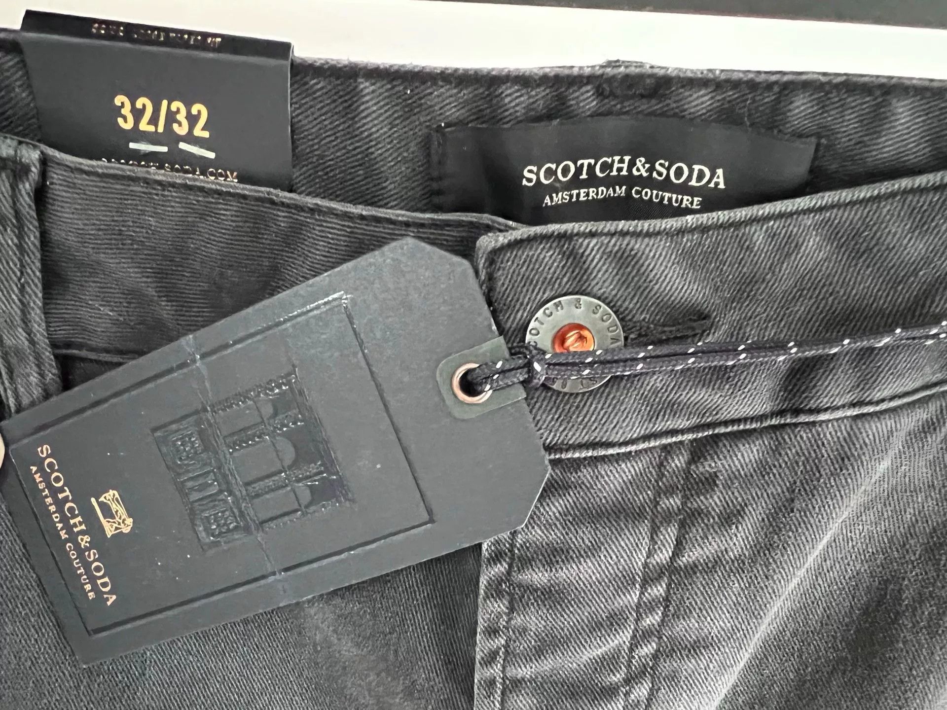 Scotch & Soda Scotch & Soda Washed Distressed Black Jeans Size US 32 / EU 48 - 4 Thumbnail