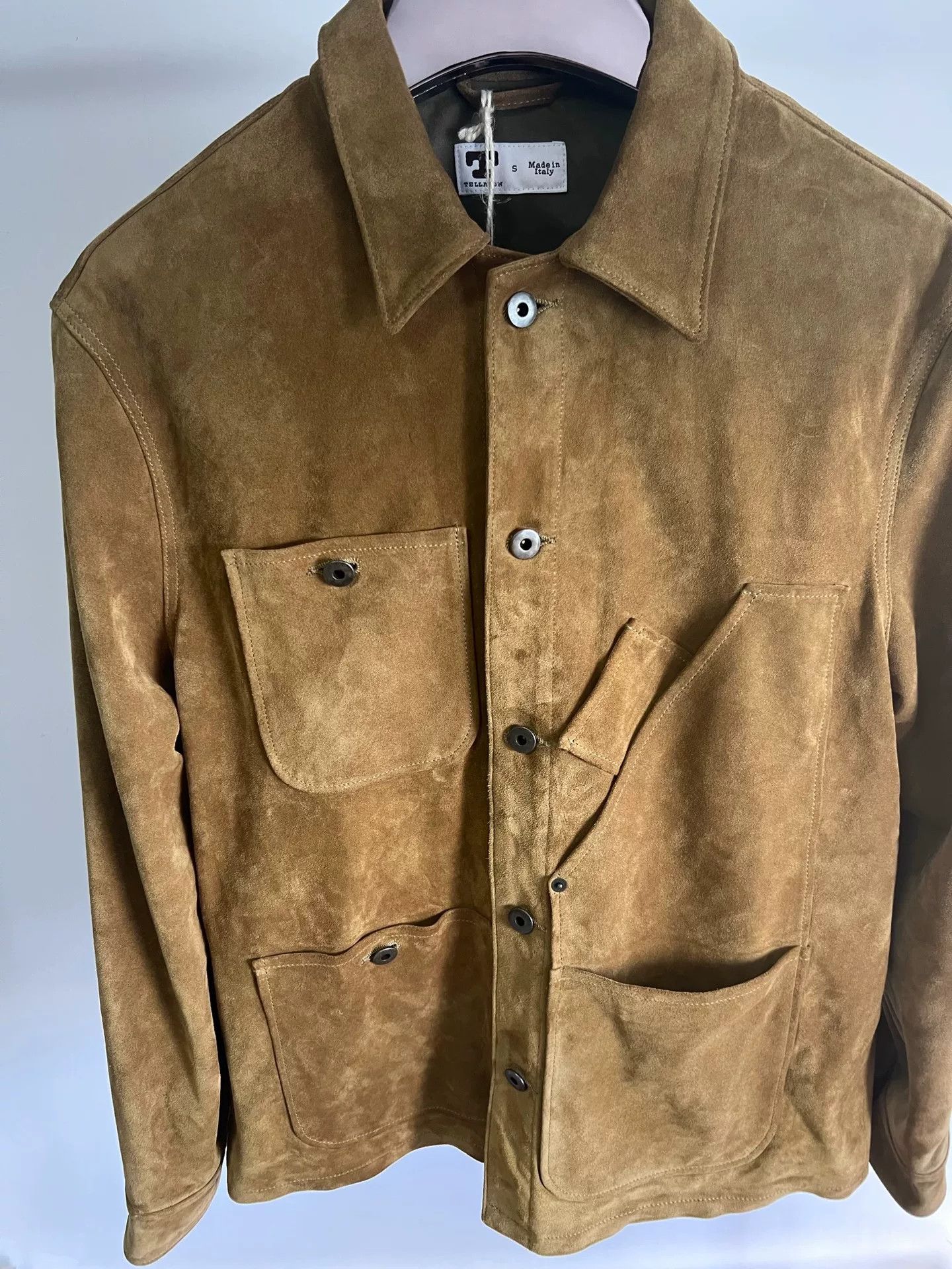 Tellason TELLASON Gold Nubuck Leather Jacket Size US M / EU 48-50 / 2 - 2 Thumbnail