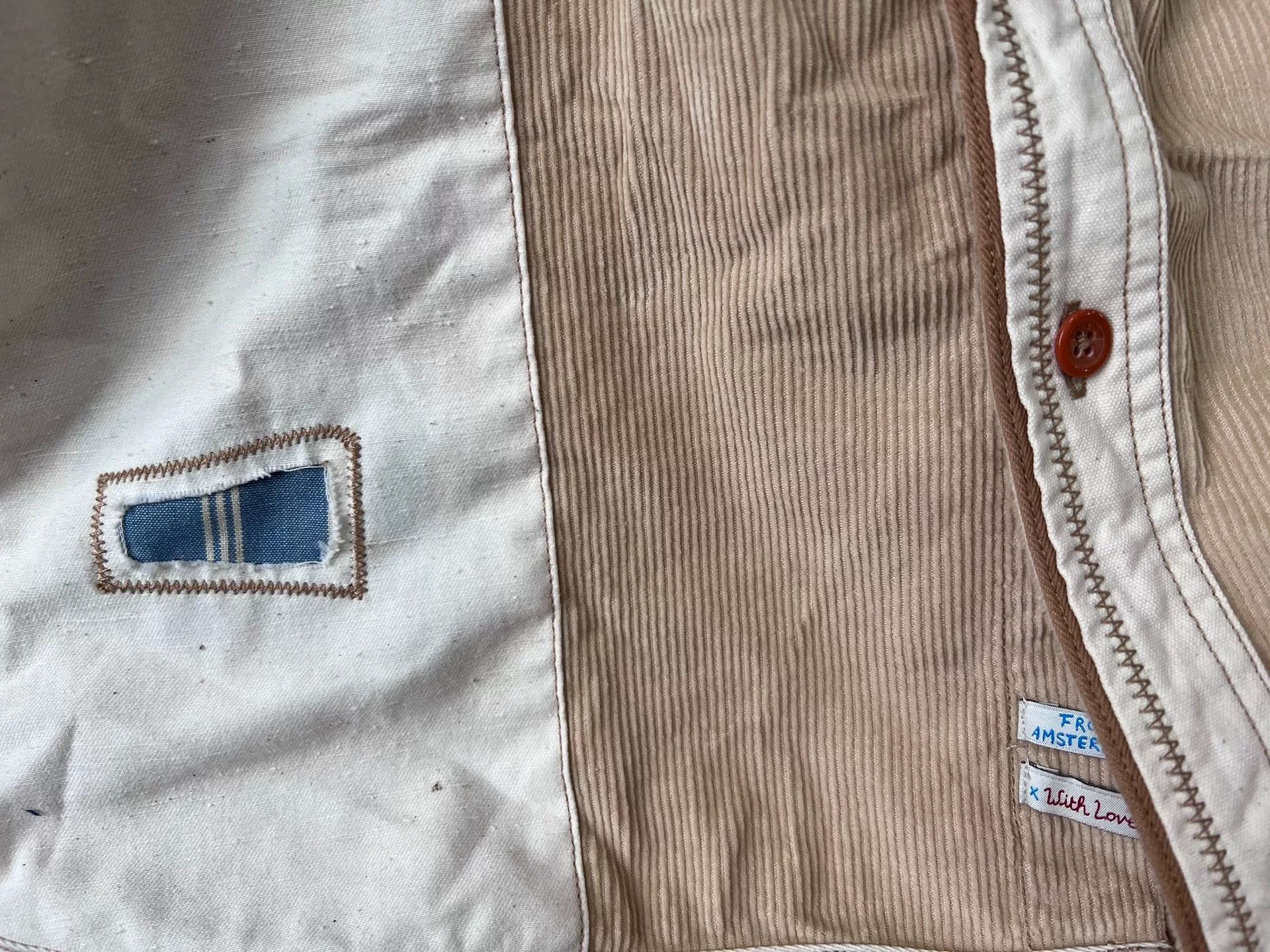 Scotch & Soda Scotch Soda Patchwork Corduroy Shirt Size US M / EU 48-50 / 2 - 3 Thumbnail