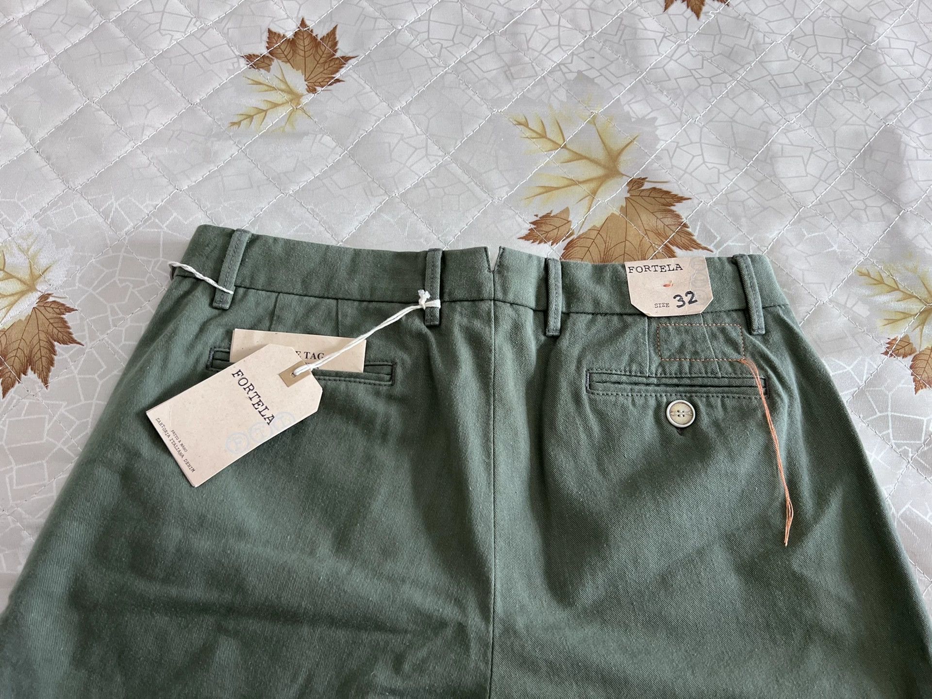 Fortela Fortela Pences Pleated Light Green Tapered Jeans Size US 32 / EU 48 - 3 Thumbnail