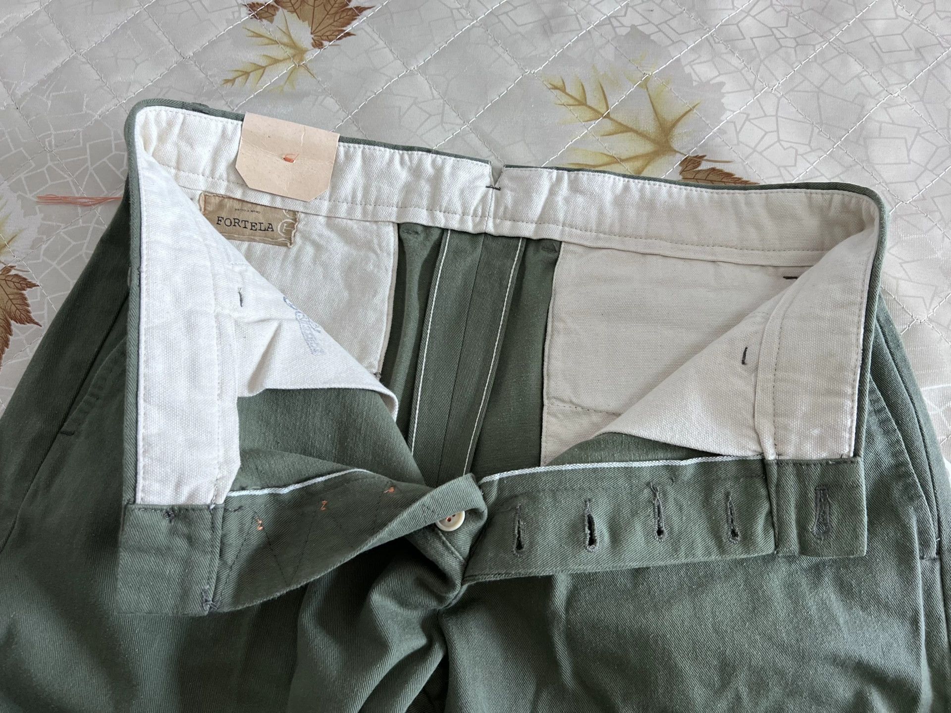 Fortela Fortela Pences Pleated Light Green Tapered Jeans Size US 32 / EU 48 - 6 Thumbnail