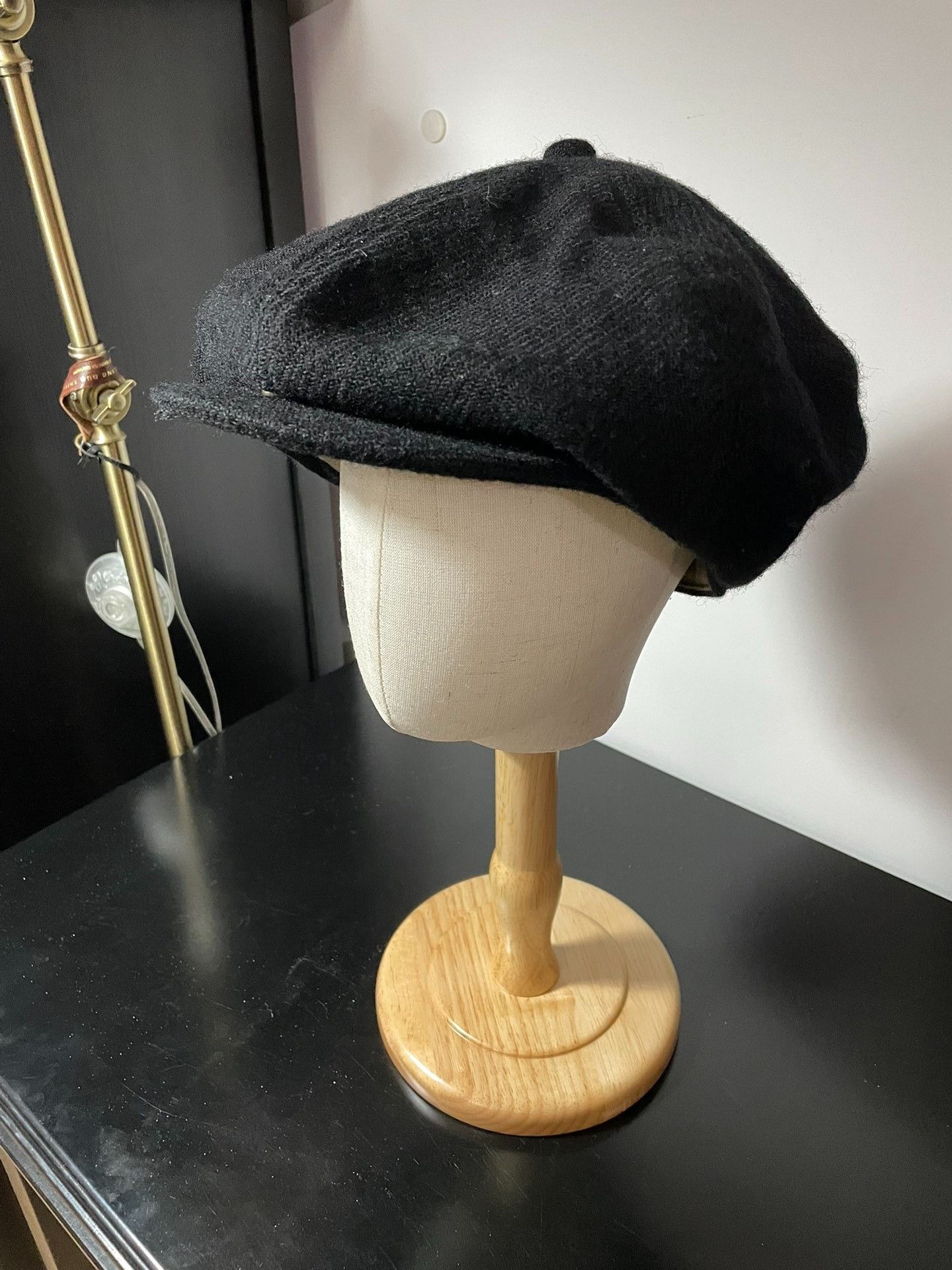 Nigel Cabourn Nigel Cabourn Vintage Black Wool Newsboy Cap Size ONE SIZE - 2 Thumbnail