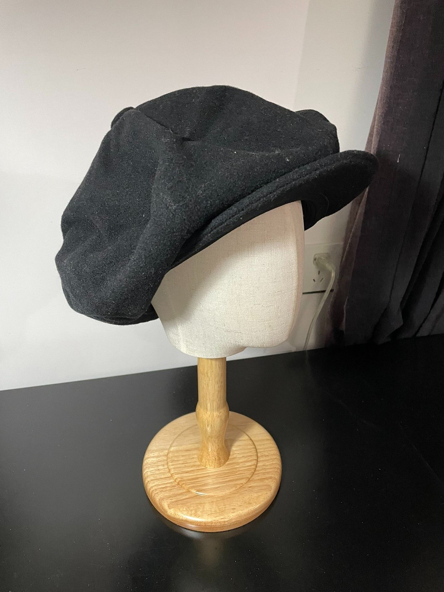 Neighborhood NEIGHBORHOOD Vintage Black Wool Newsboy Cap Size ONE SIZE - 6 Thumbnail