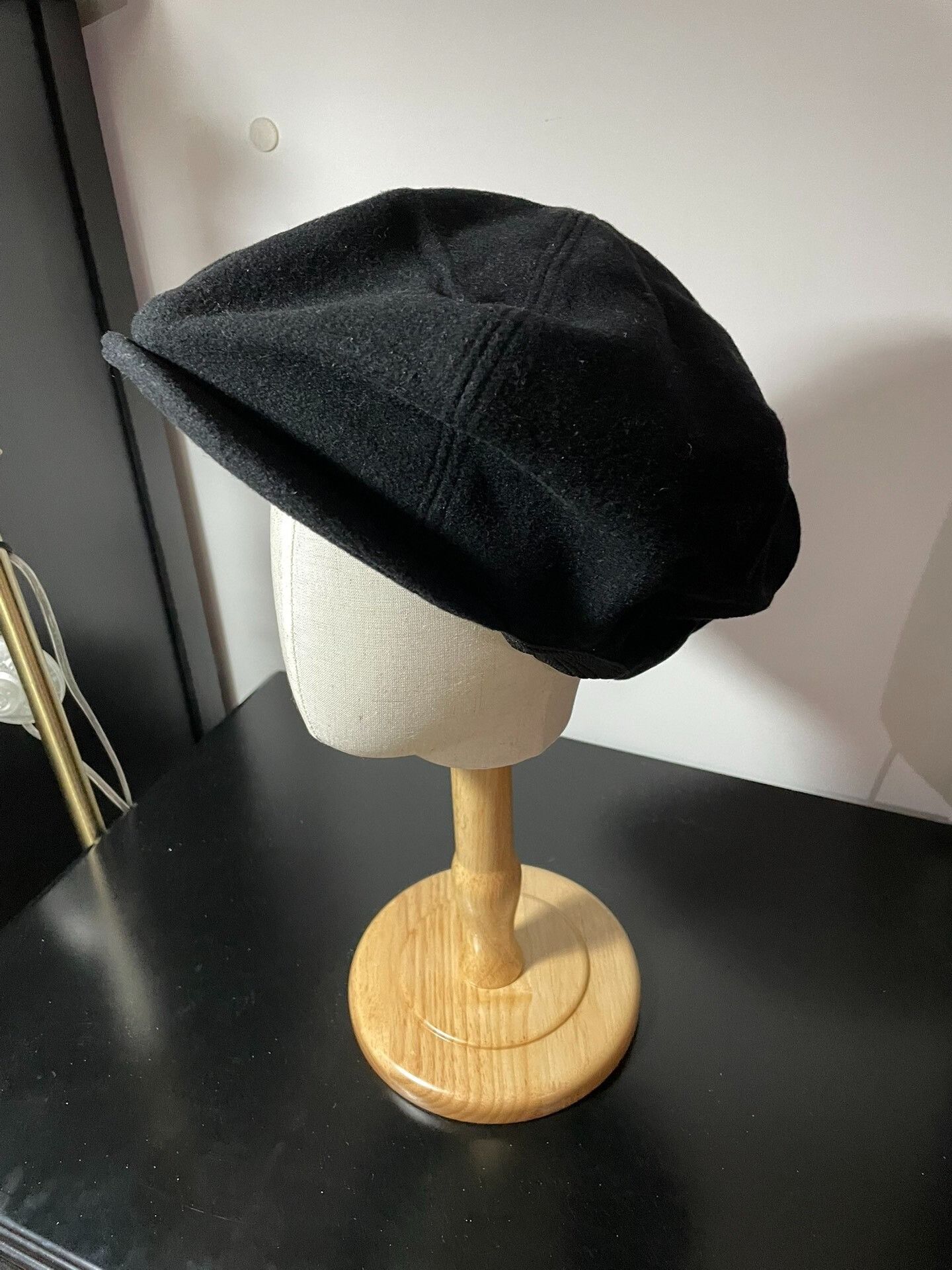 Neighborhood NEIGHBORHOOD Vintage Black Wool Newsboy Cap Size ONE SIZE - 2 Thumbnail
