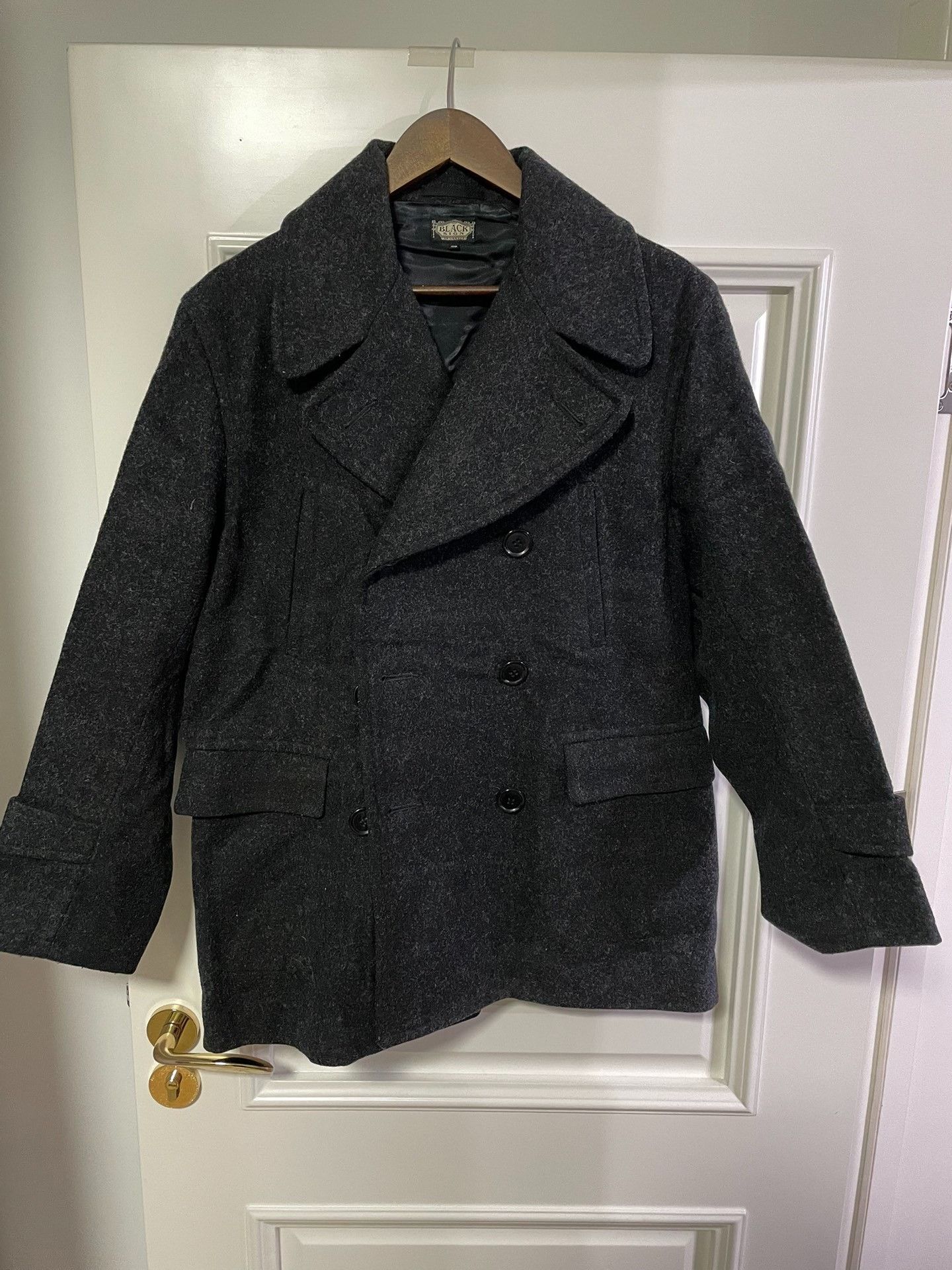 BLACK SIGN Black Sign Vintage Wool Coat Size US L / EU 52-54 / 3 - 3 Thumbnail
