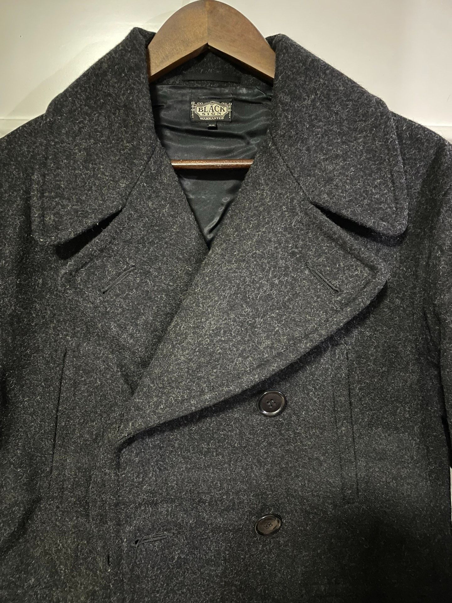 BLACK SIGN Black Sign Vintage Wool Coat Size US L / EU 52-54 / 3 - 5 Thumbnail