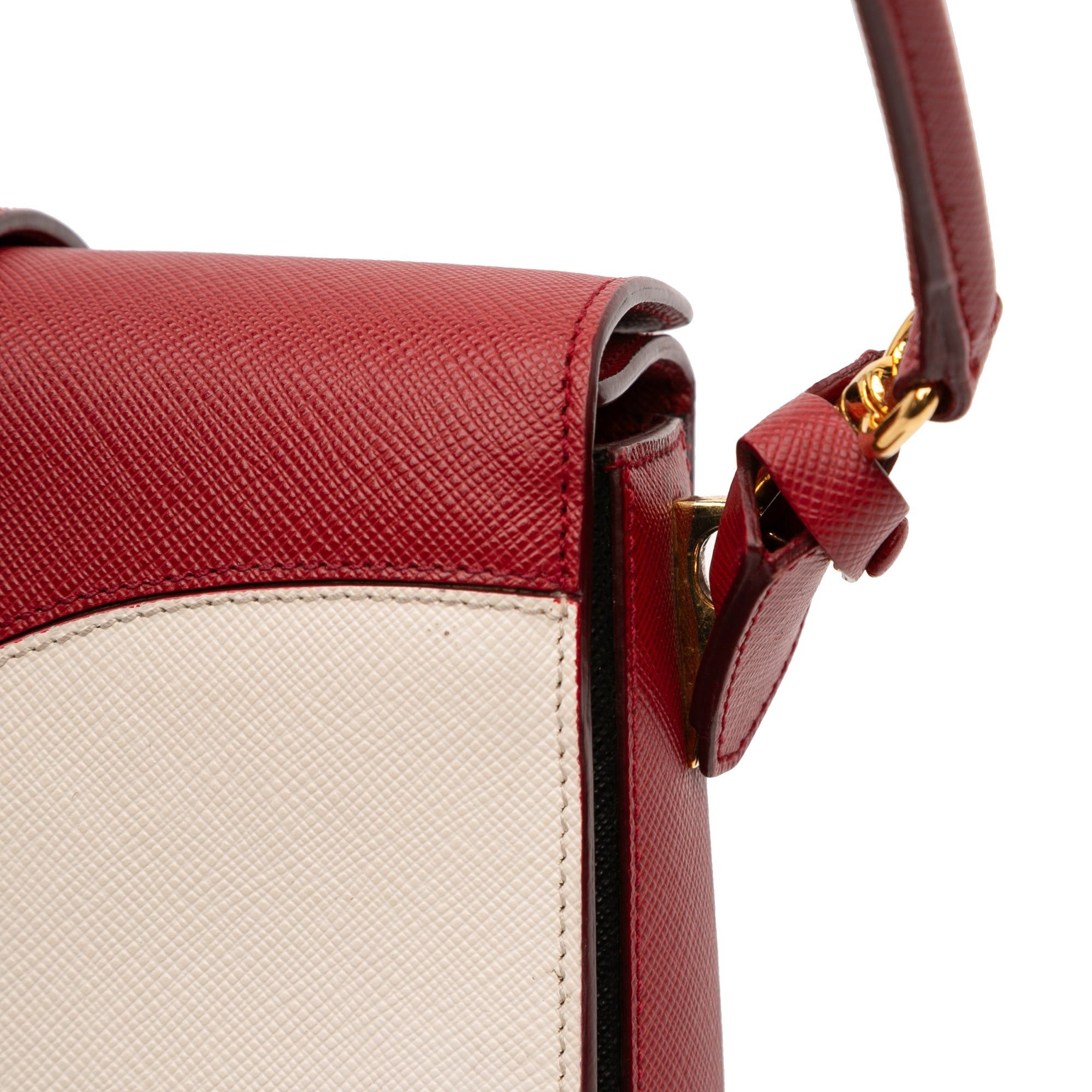 Prada Bicolor Saffiano Turnlock Satchel Size ONE SIZE - 9 Thumbnail