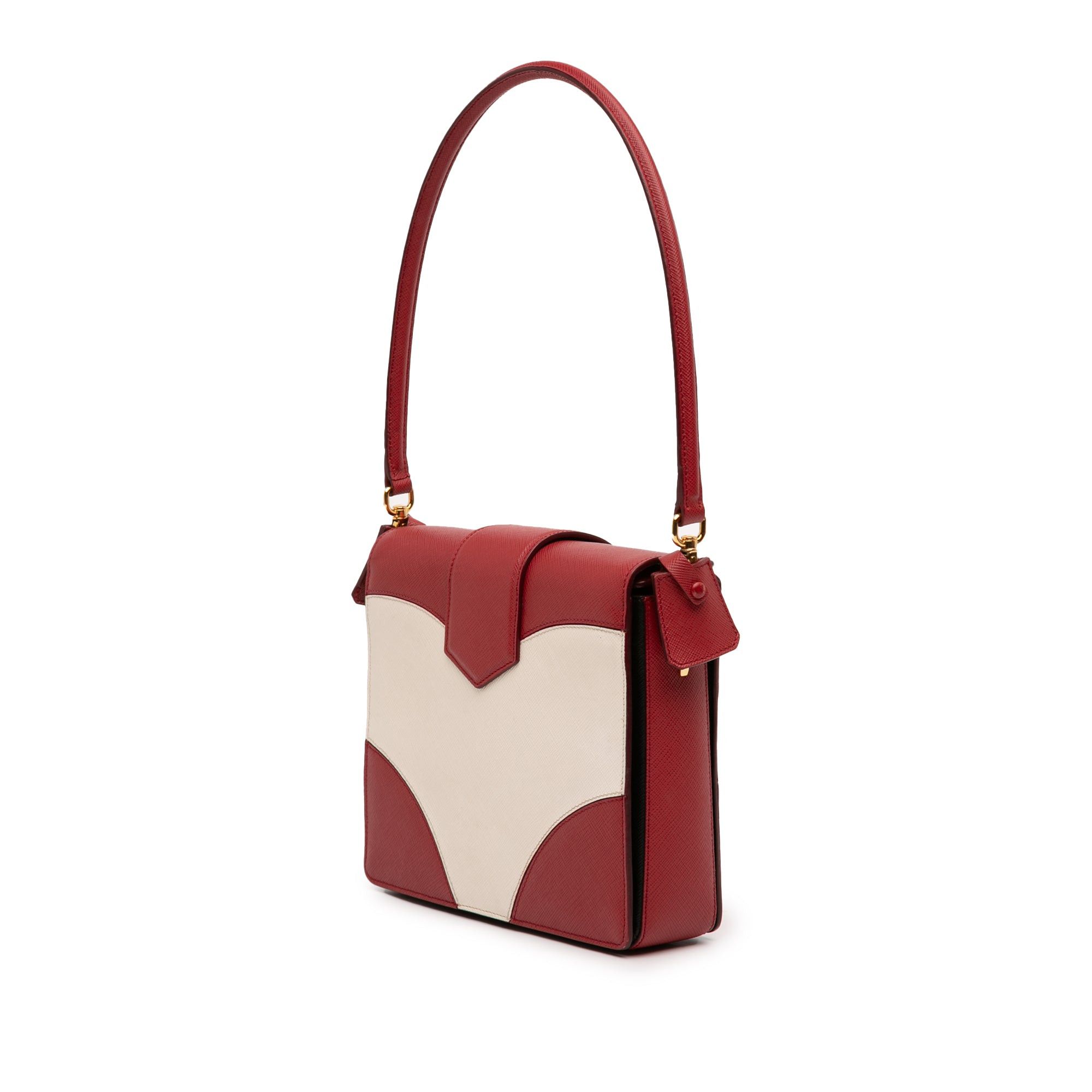 Prada Bicolor Saffiano Turnlock Satchel Size ONE SIZE - 2 Thumbnail