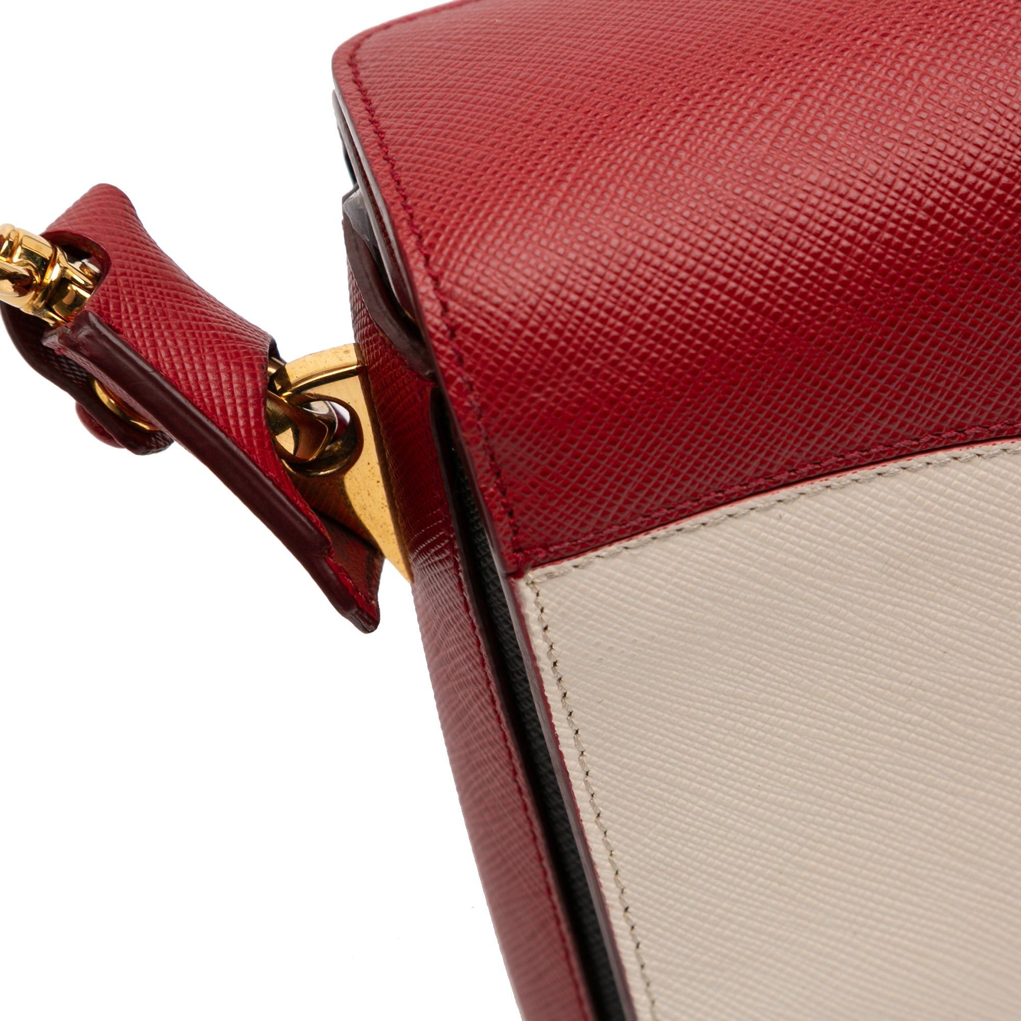 Prada Bicolor Saffiano Turnlock Satchel Size ONE SIZE - 8 Thumbnail